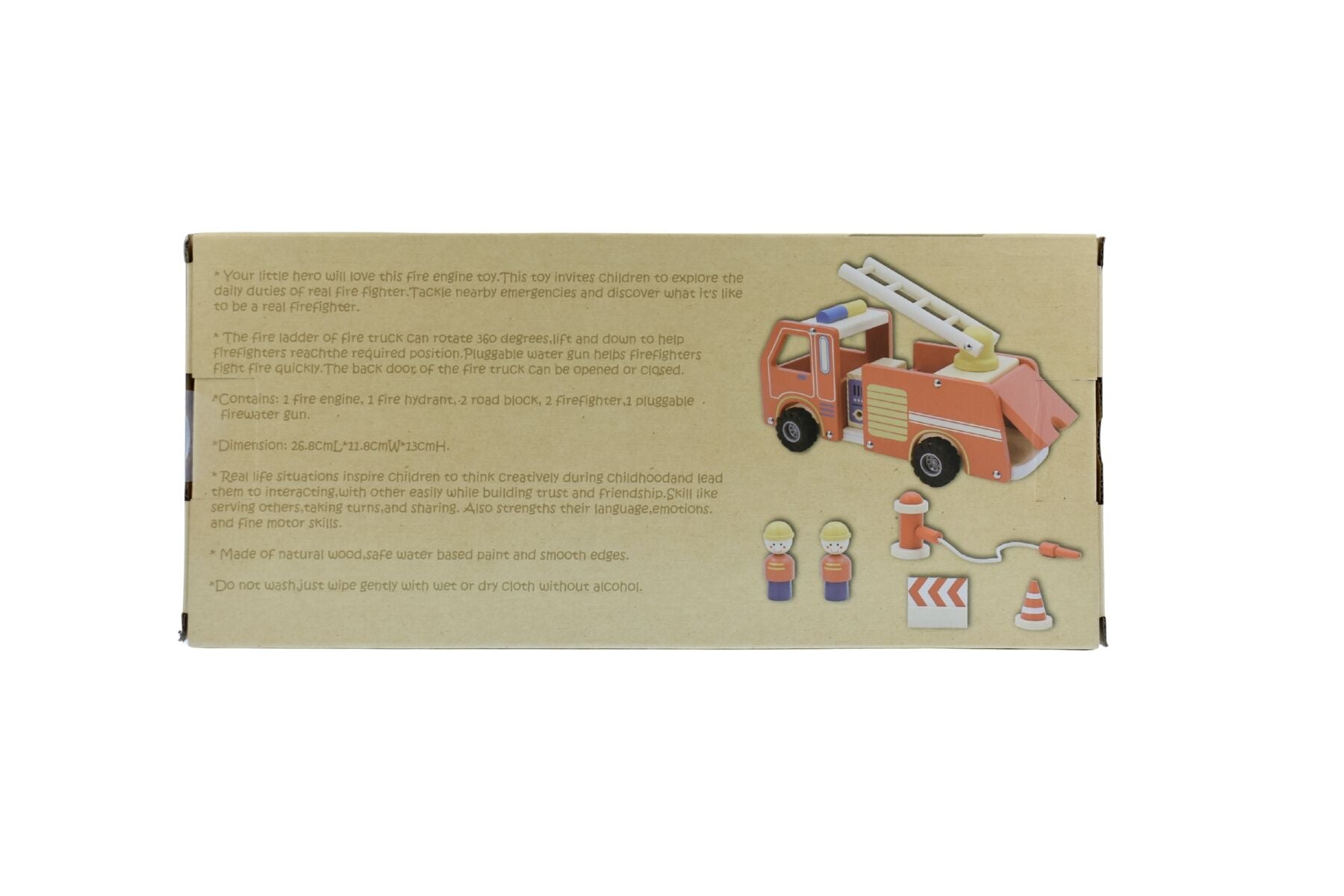 Wooden Fire Engine Playset