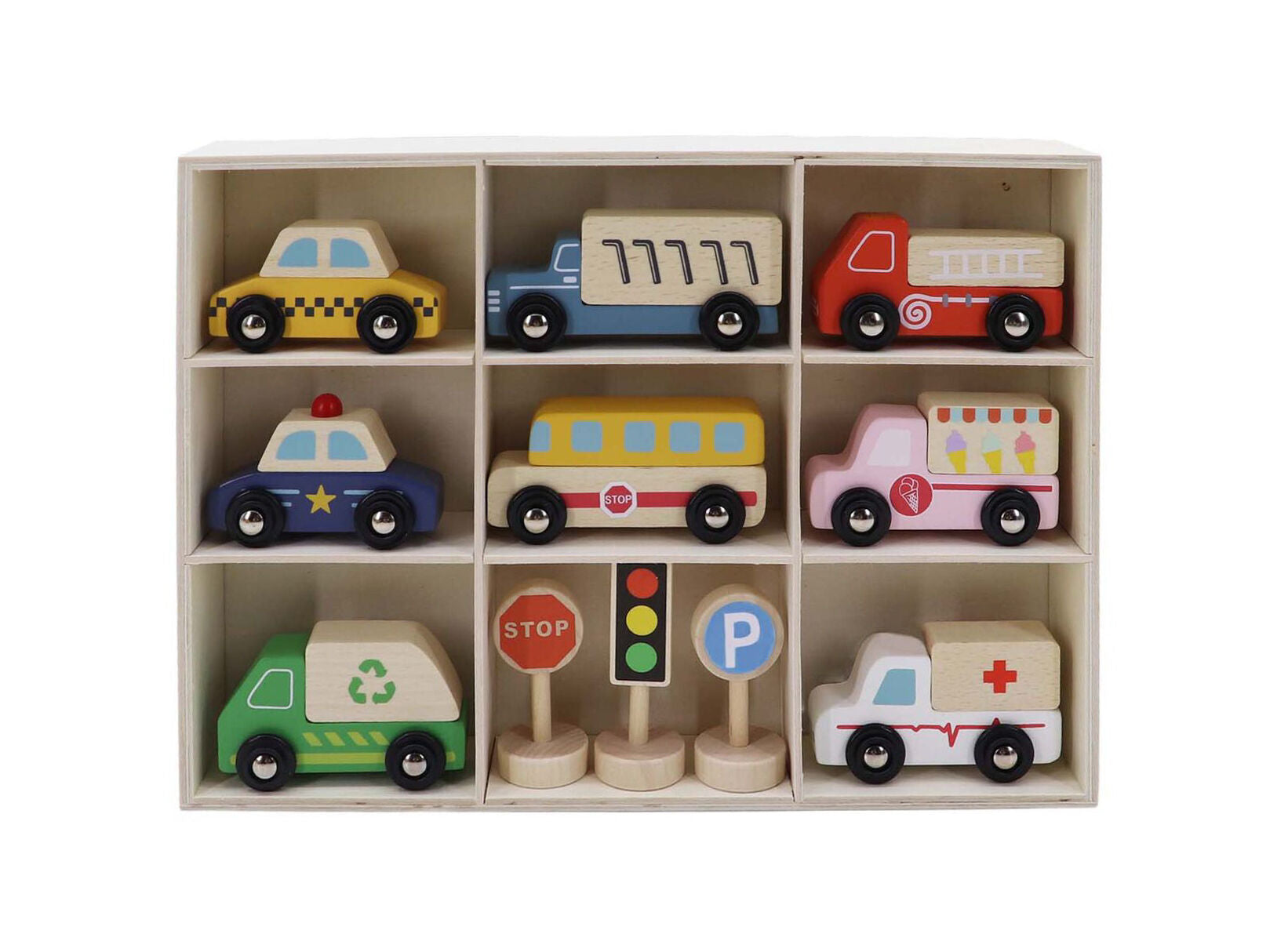 Wooden Transportation Set Cream