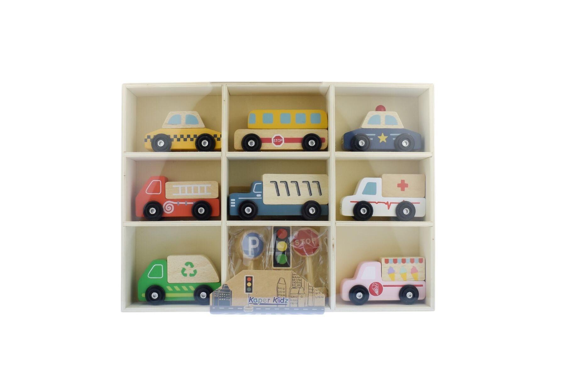 Wooden Transportation Set Cream