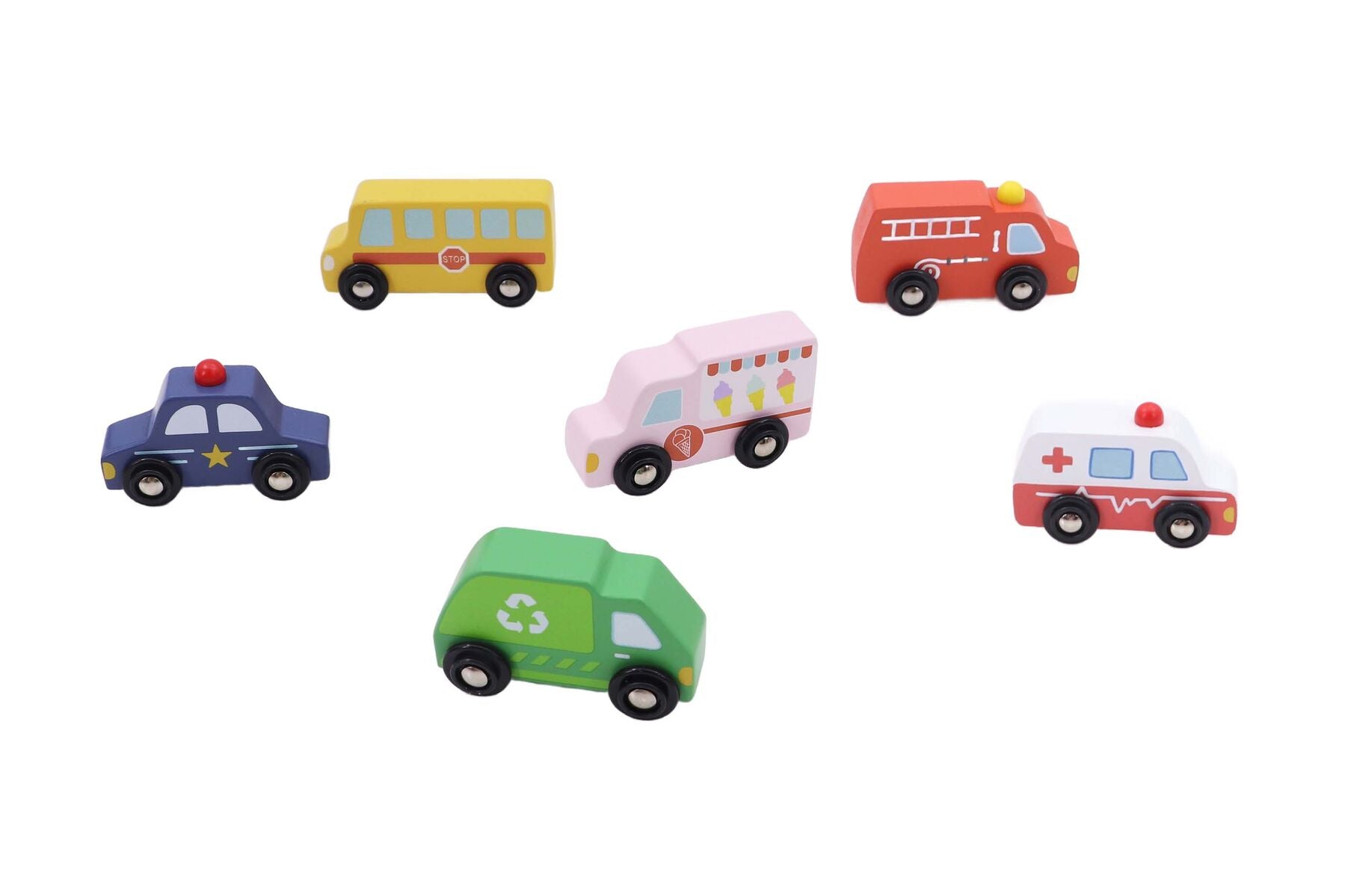 Wooden Vehicle Set Collection