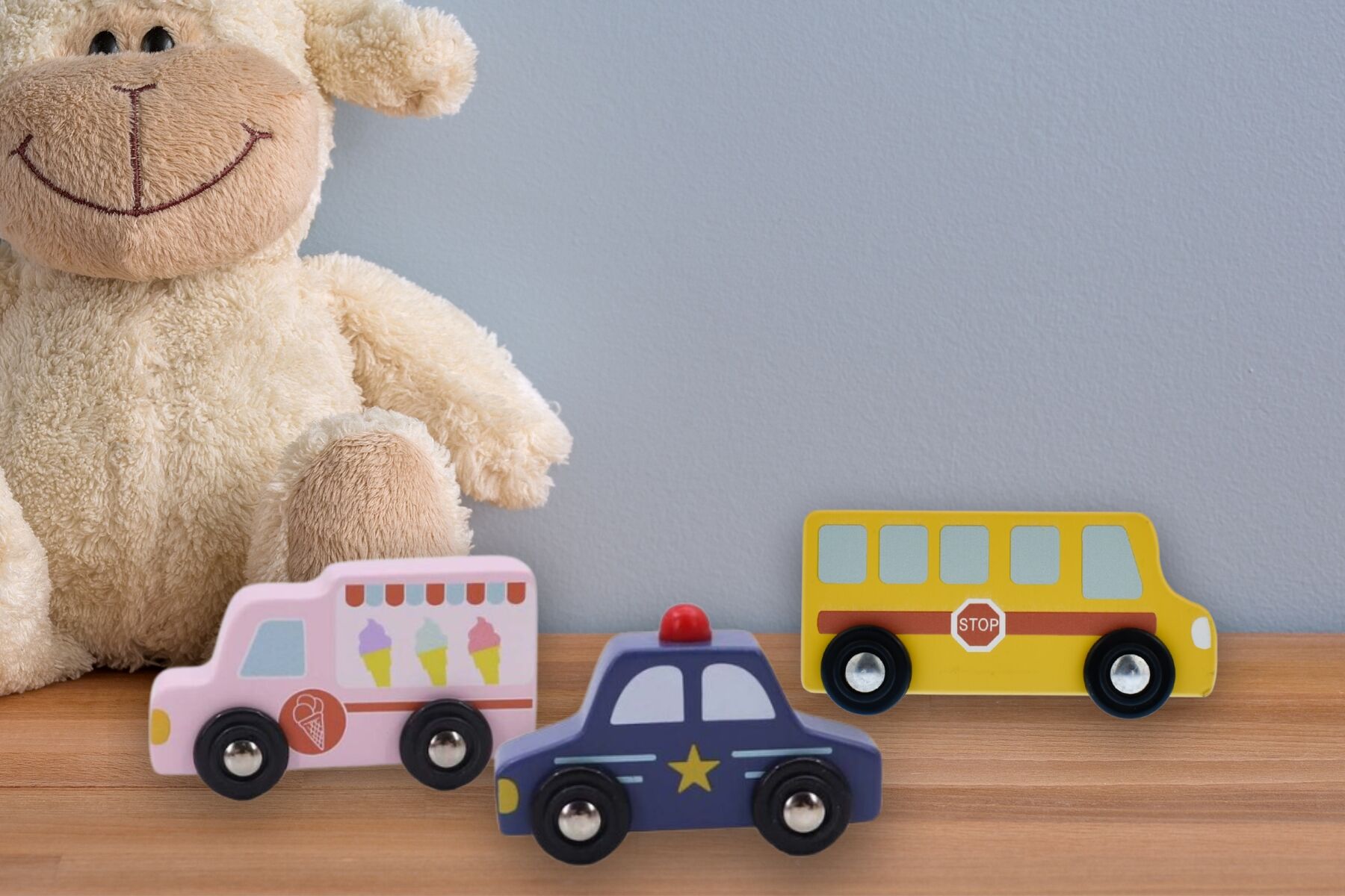 Wooden Vehicle Set Collection