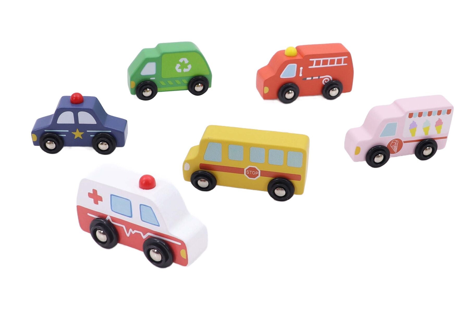 Wooden Vehicle Set Collection