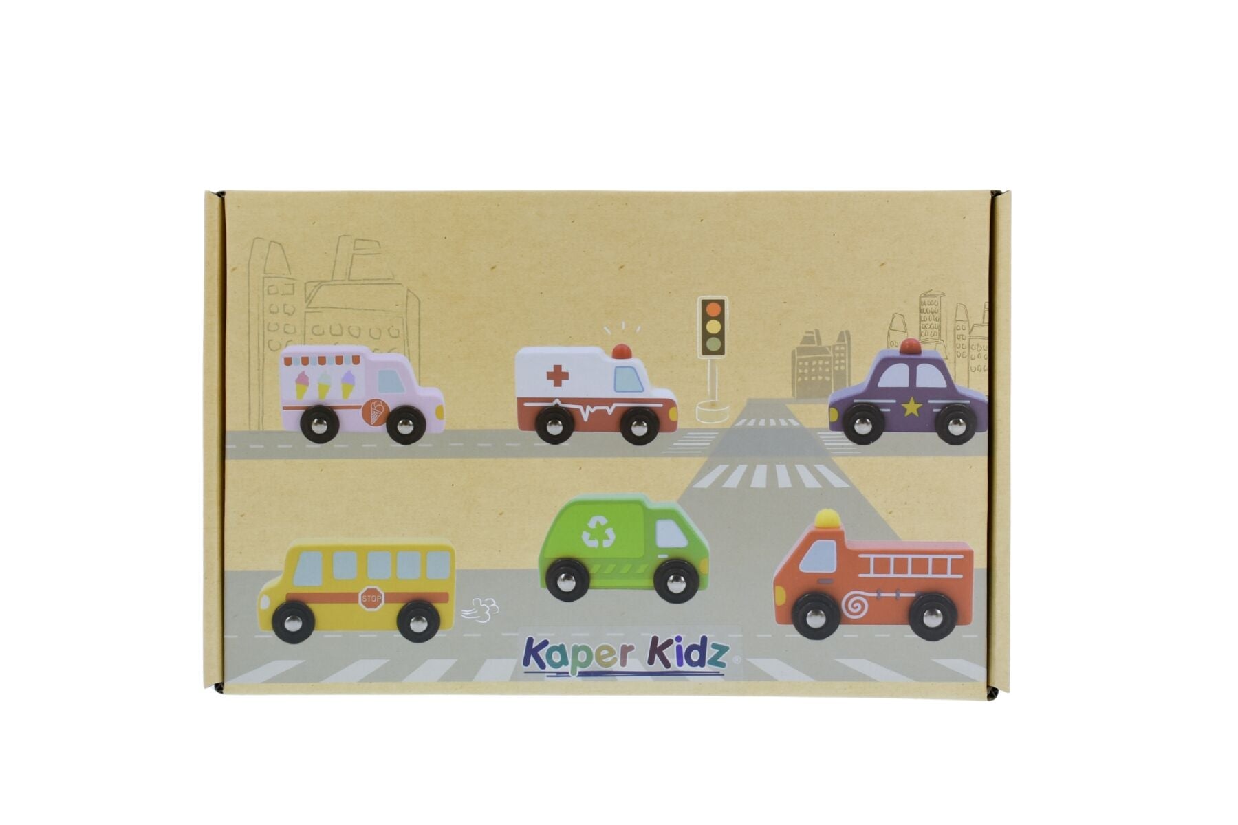 Wooden Vehicle Set Collection