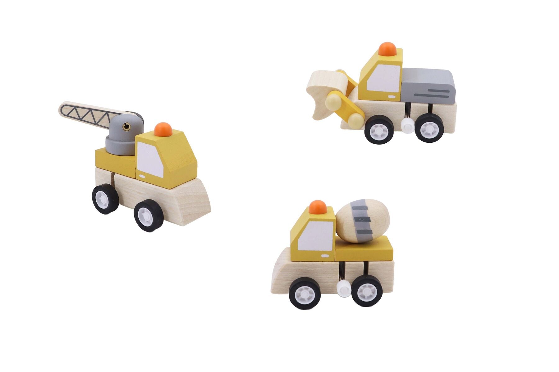Wooden Construction Vehicles Set