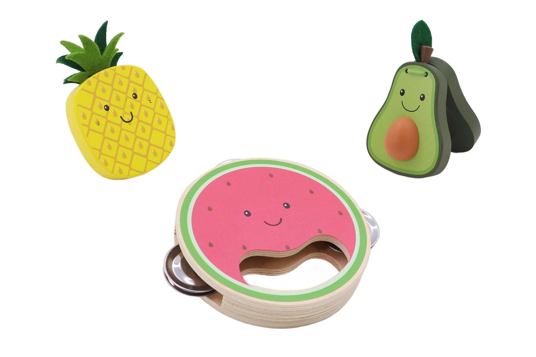 Wooden Musical Fruit Set 10.5x2x10.5cm