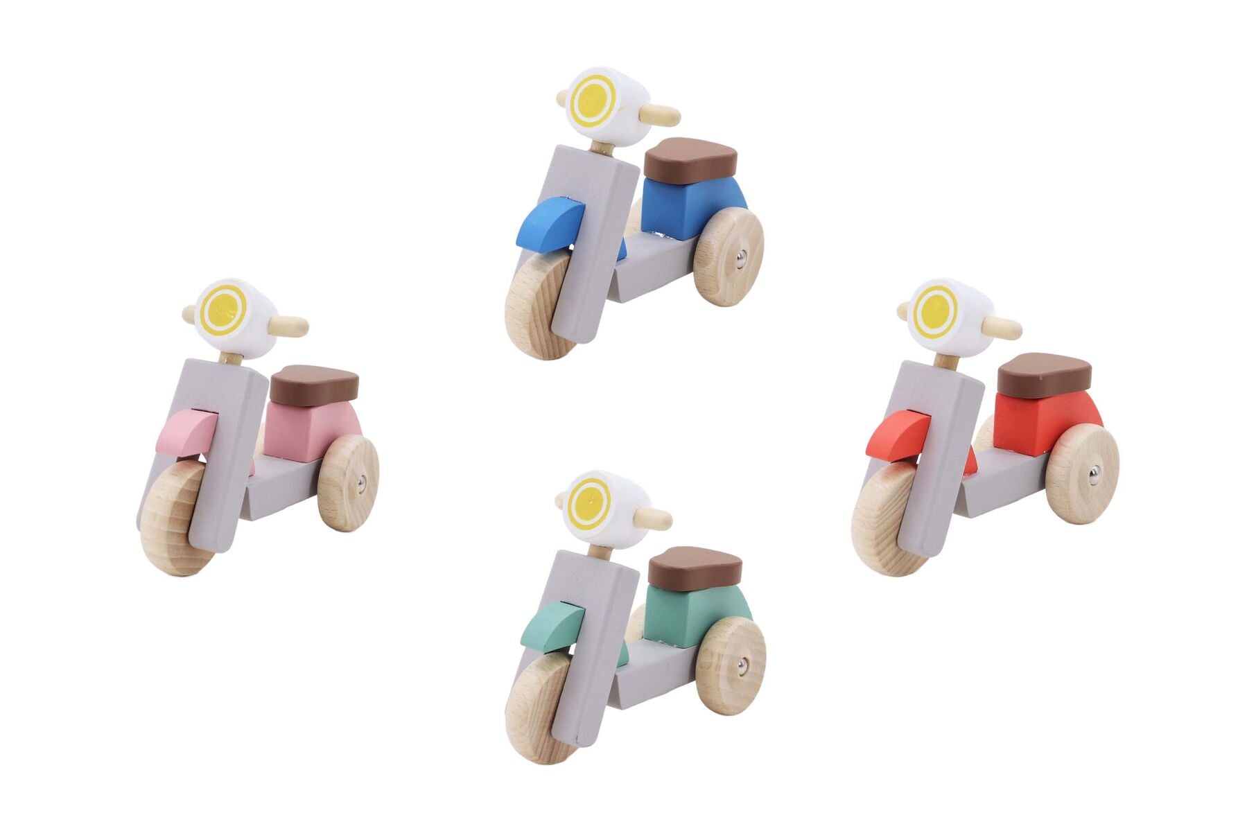 Wooden Scooter Set Handcrafted 12x4.5x9cm