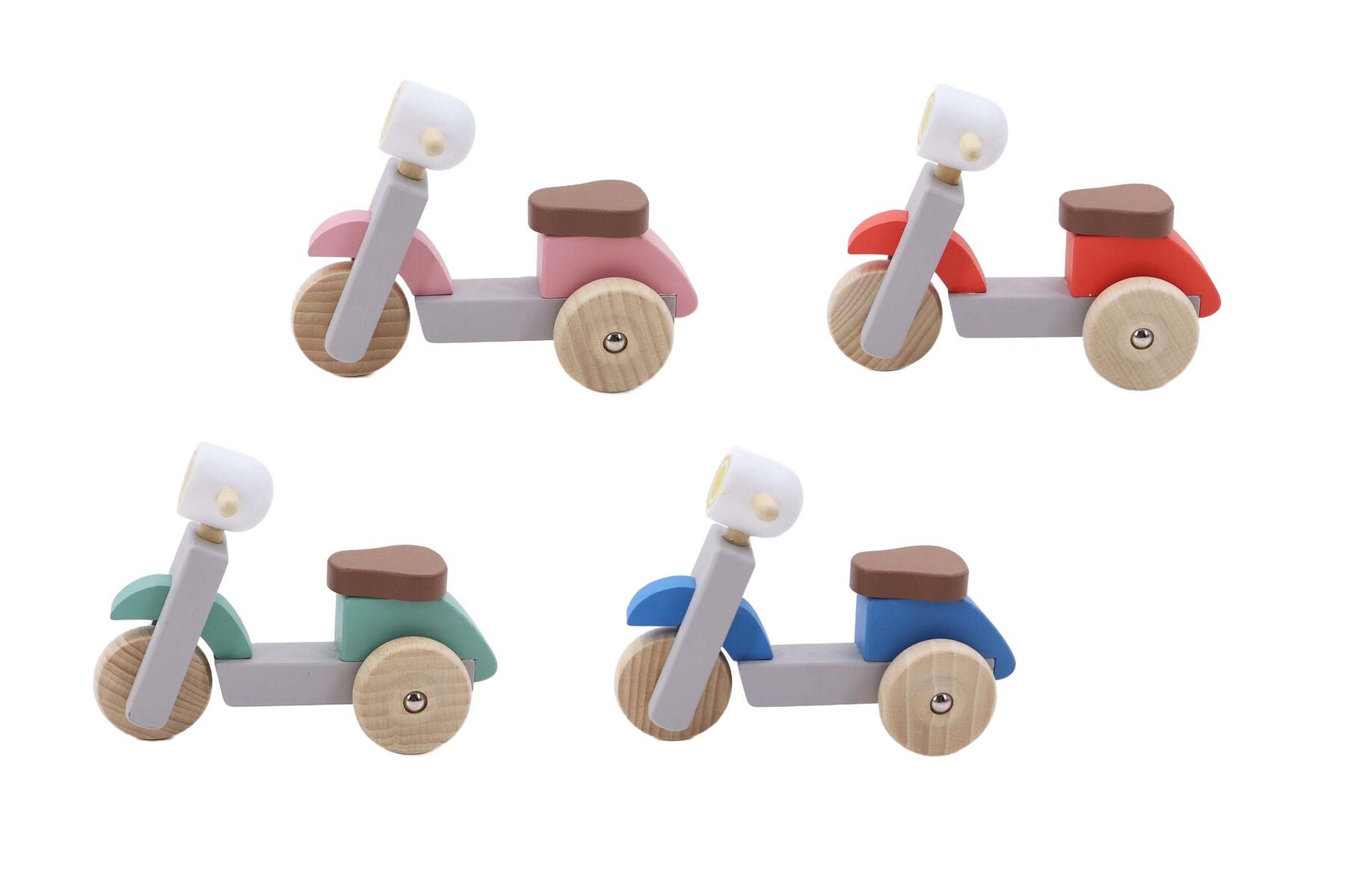 Wooden Scooter Set Handcrafted 12x4.5x9cm