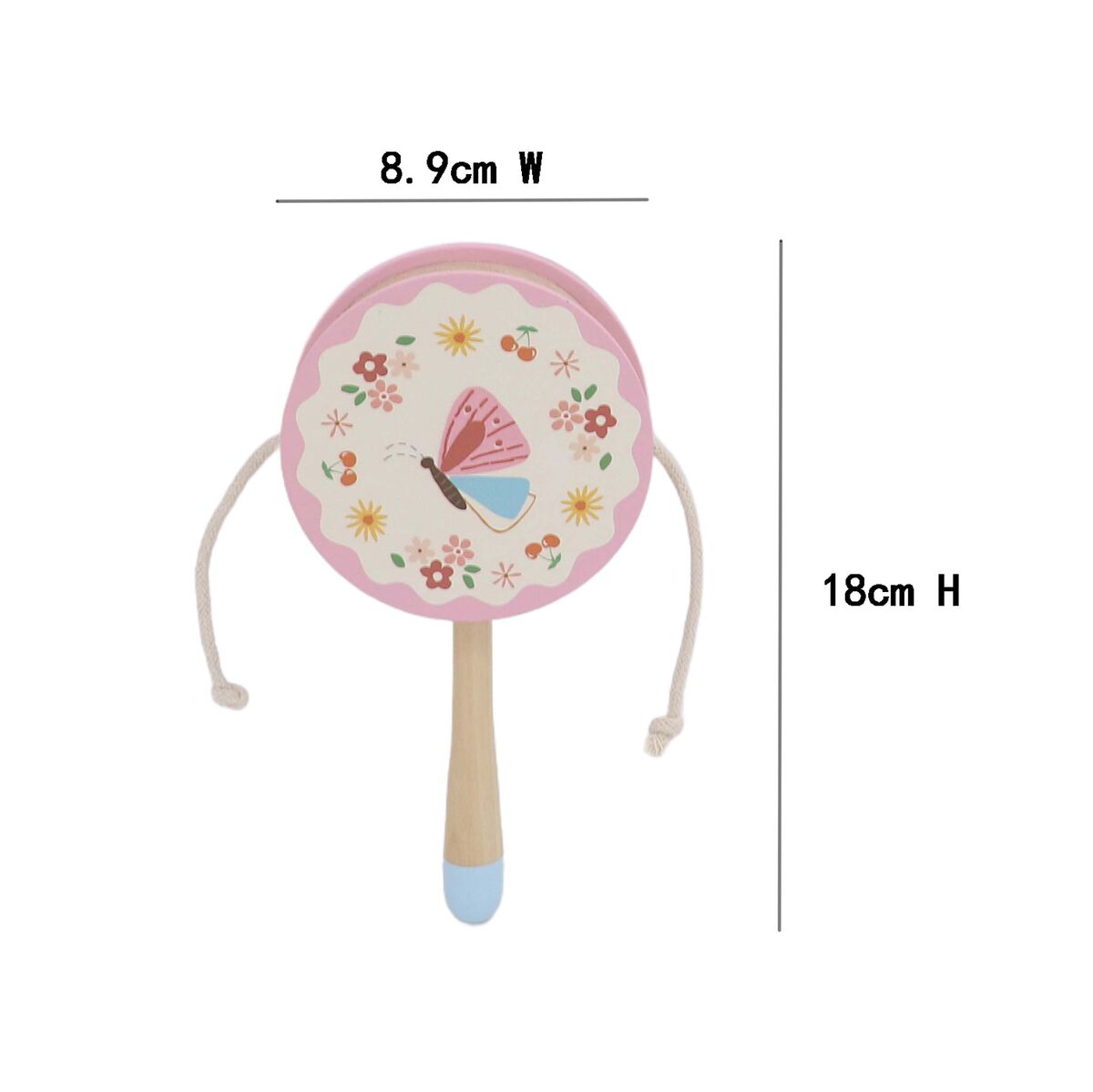 Twist Drum Set Wooden Musical Toy 18x9x1cm