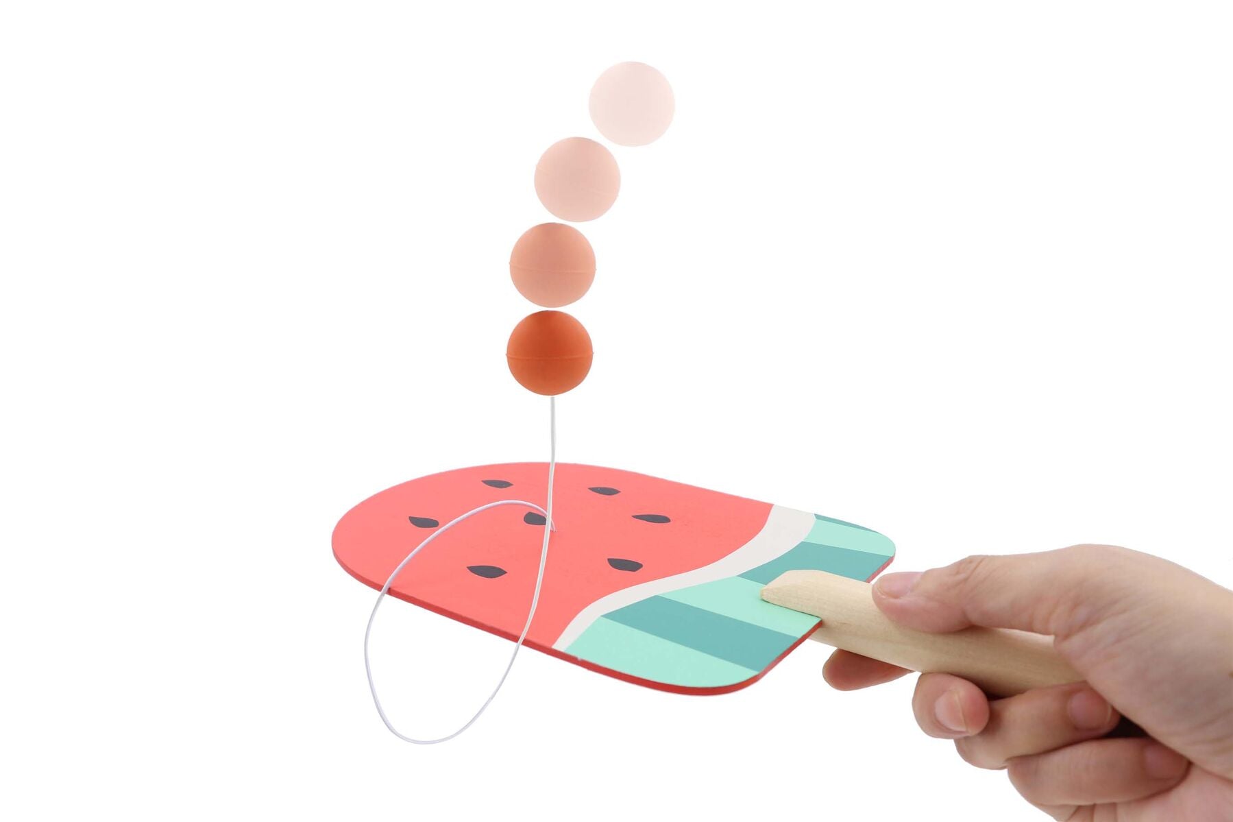 Wooden Paddle Ball Set Tropical 24.5x13.5x1.5cm