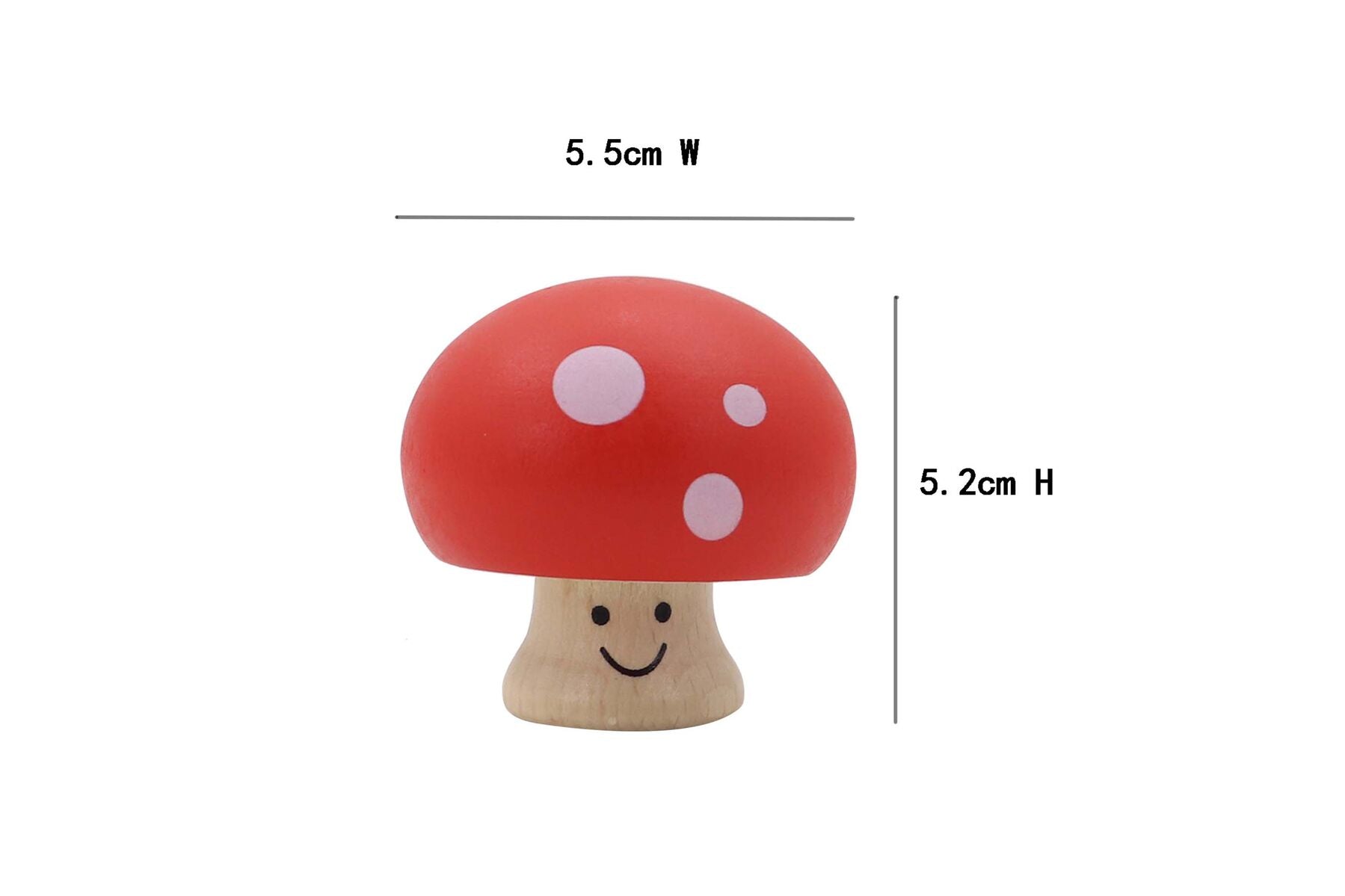 Wooden Squeaky Toy Mushroom Set 5.5x5.5x5cm