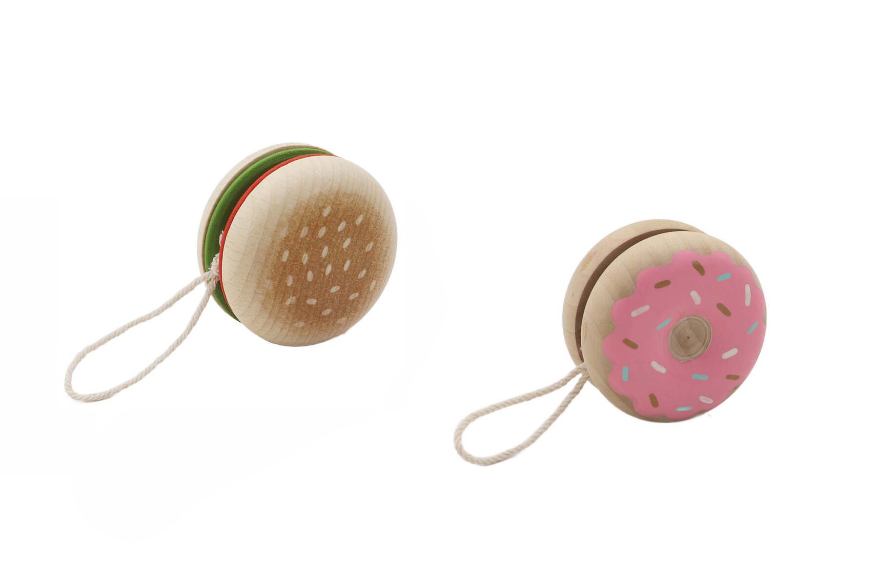 Wooden Food YoYo Set 5.5x5.5x3cm