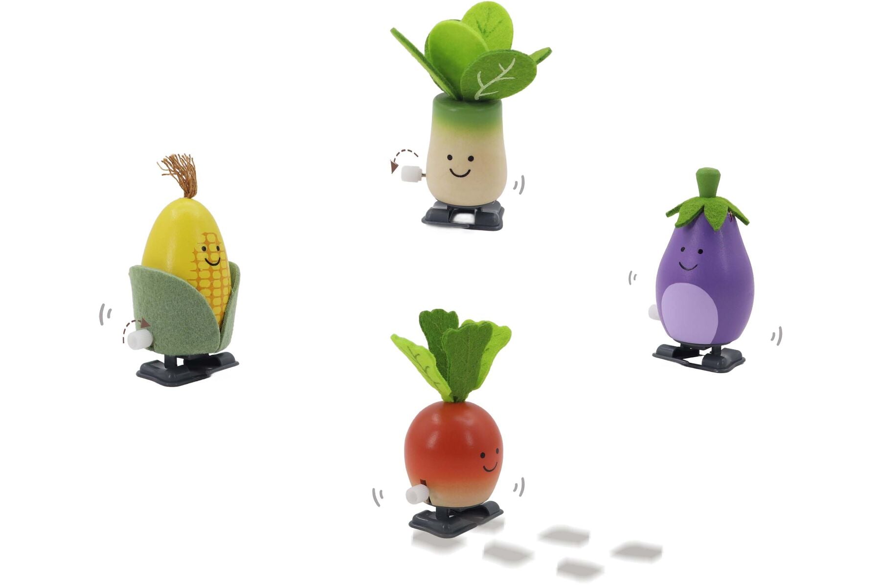Wooden Wind Up Toy Set 5x5x85cm
