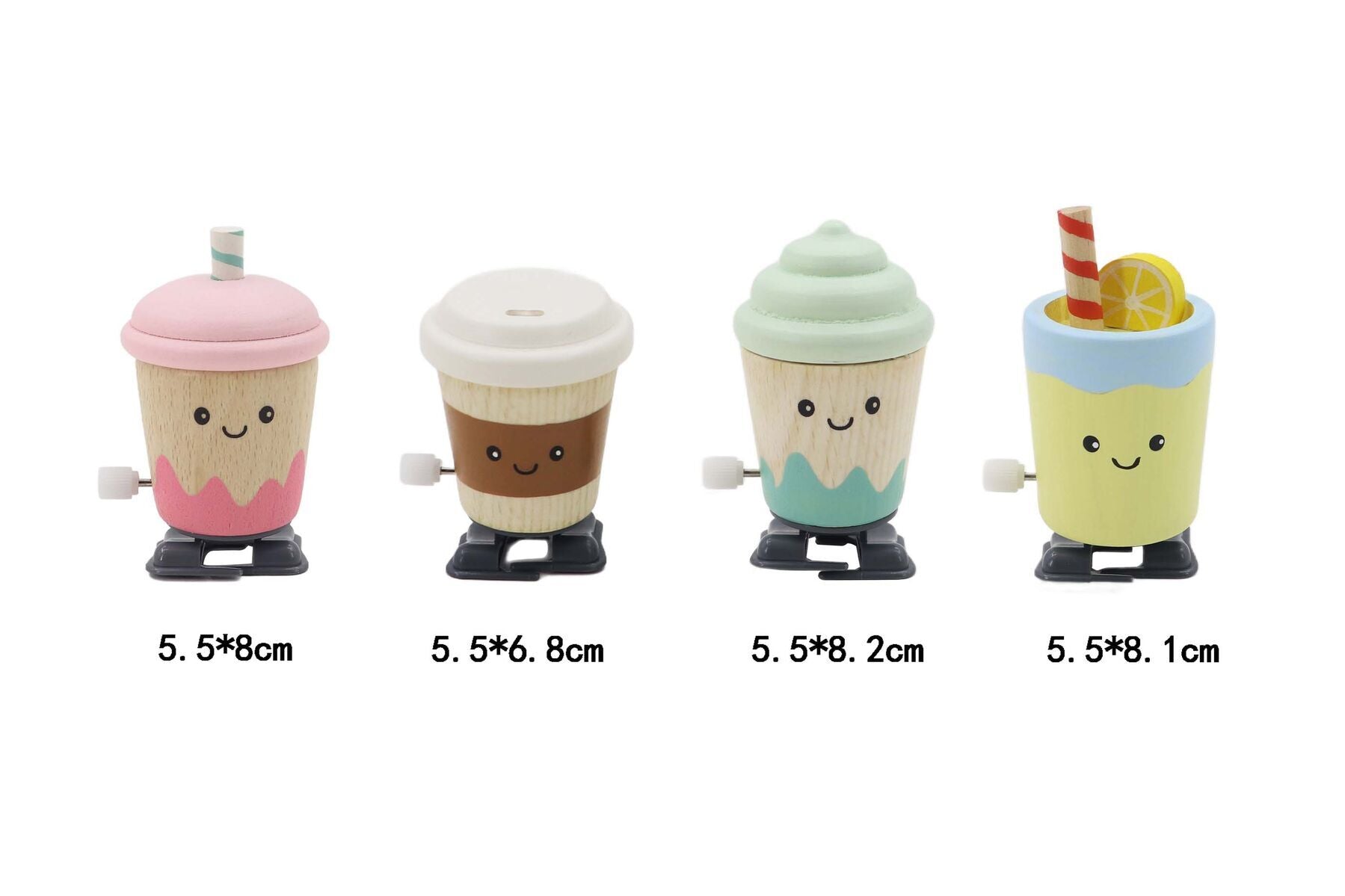 Wooden Walking Toys Set 4.5x4.5x8cm
