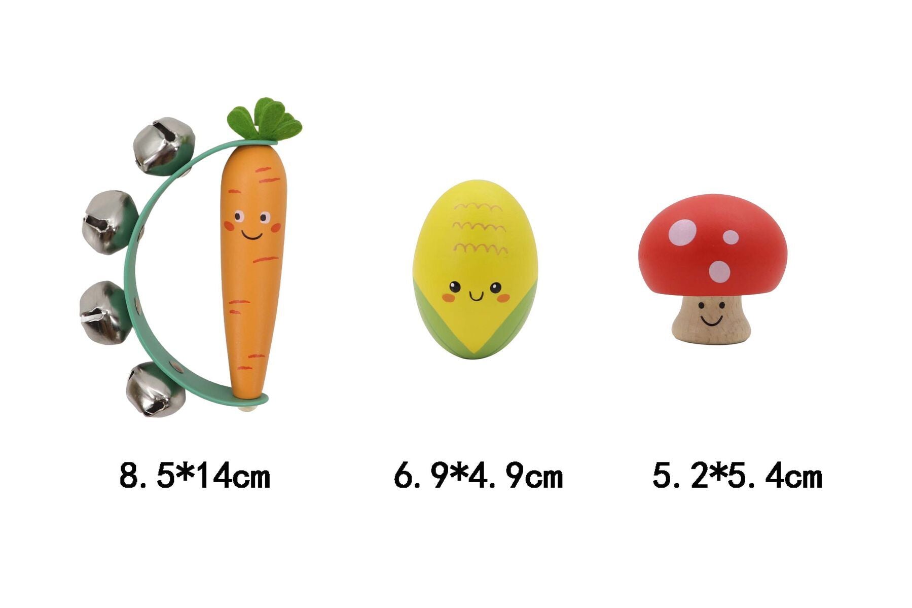 Musical Veggie Set Wooden 9x3x13.5cm