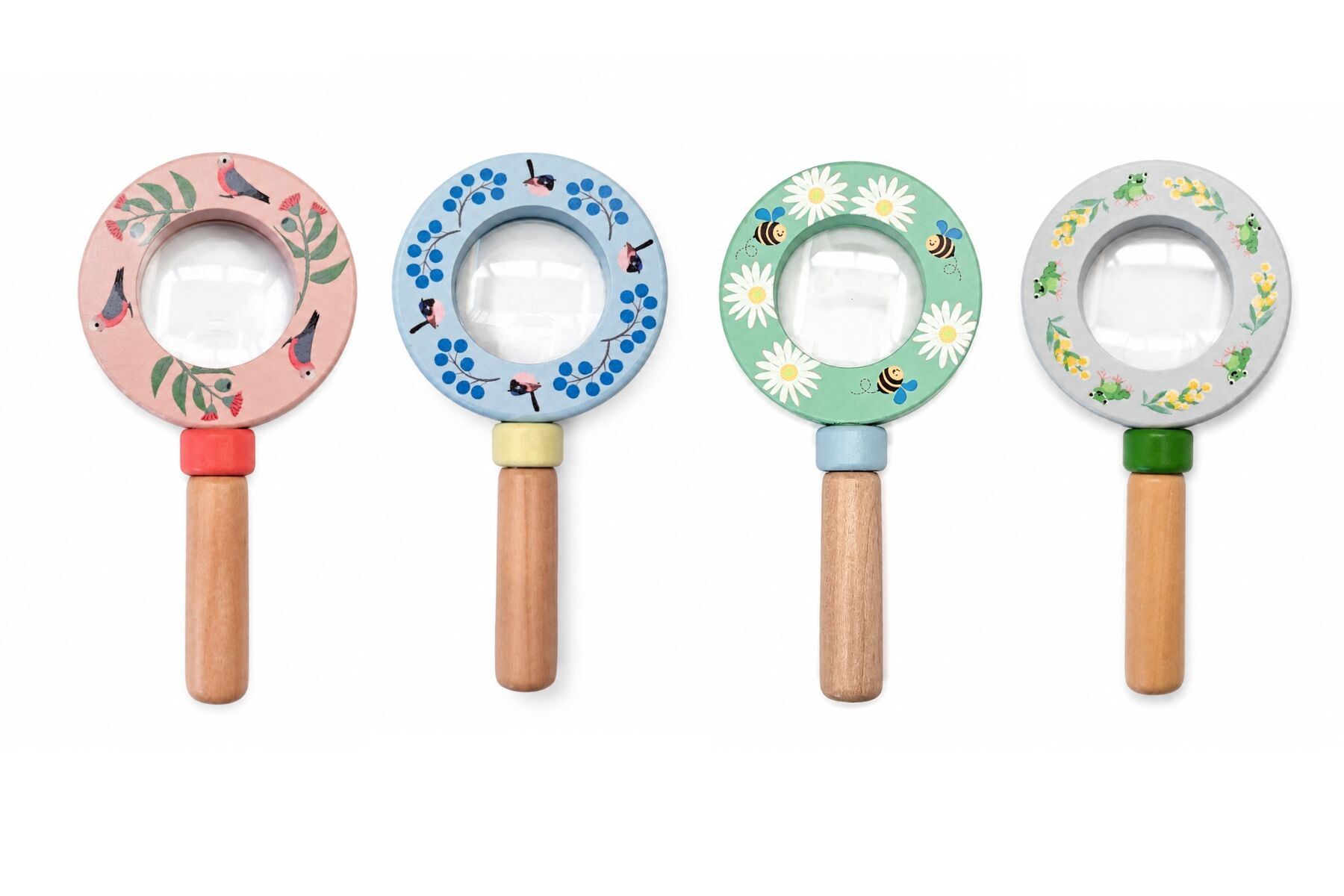 Wildlife Magnifying Glass Set Natural 6x1.3x12cm