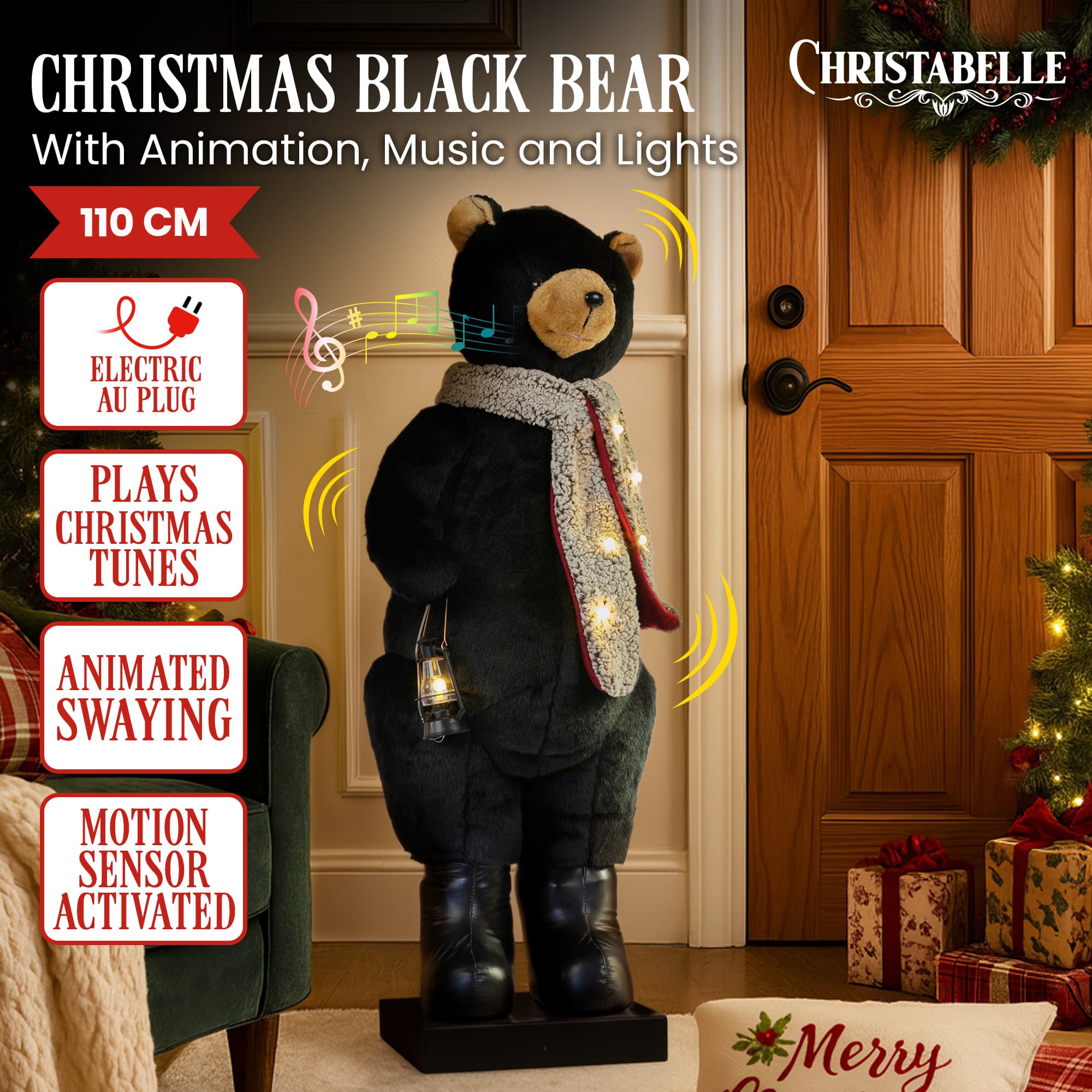 Animated Musical Bear Decoration