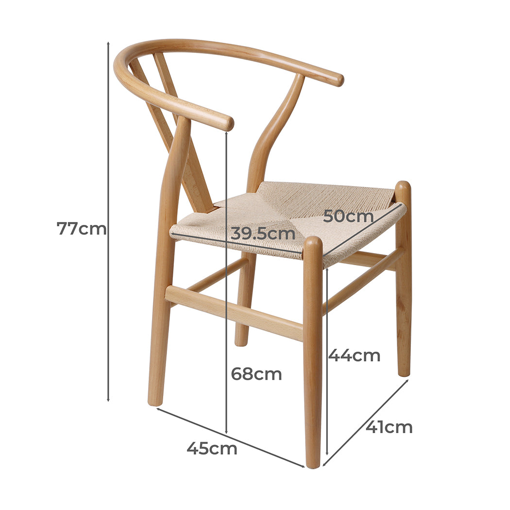 2x Dining Chairs Wooden Hans Clear | SC11+SC12 id