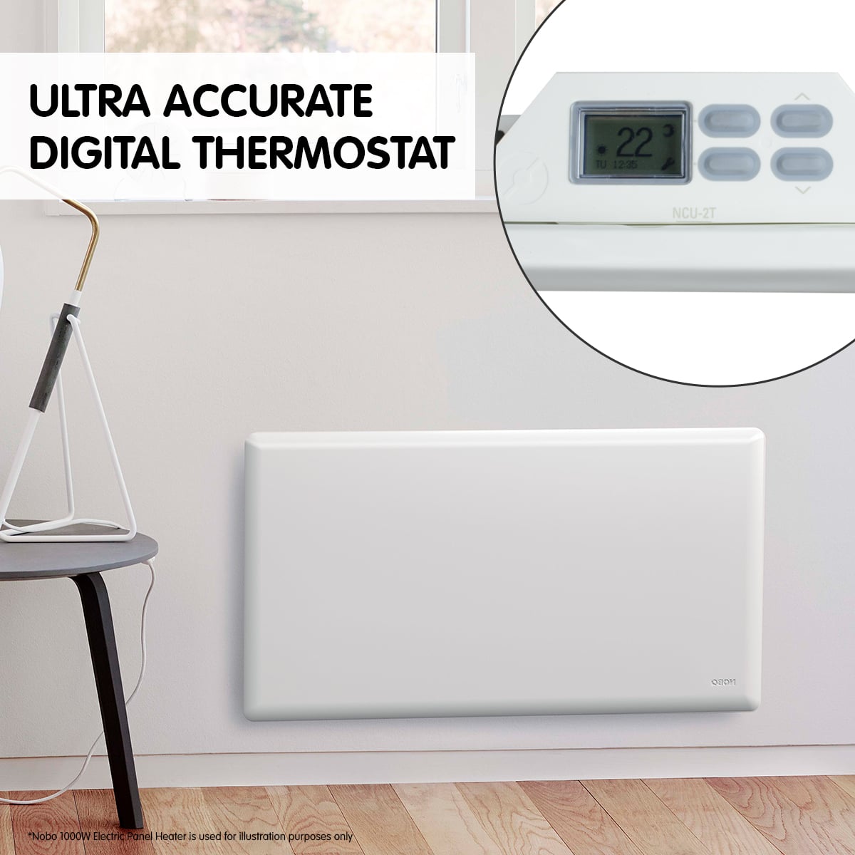 Electric Panel Heater Timer 112.5x5.5x40cm