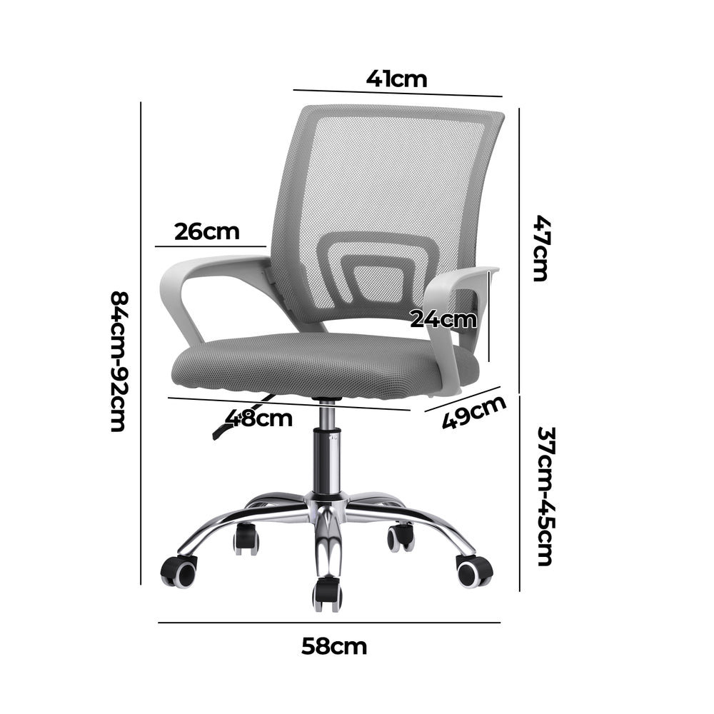 Mesh Office Chair Foam Seat White&Black