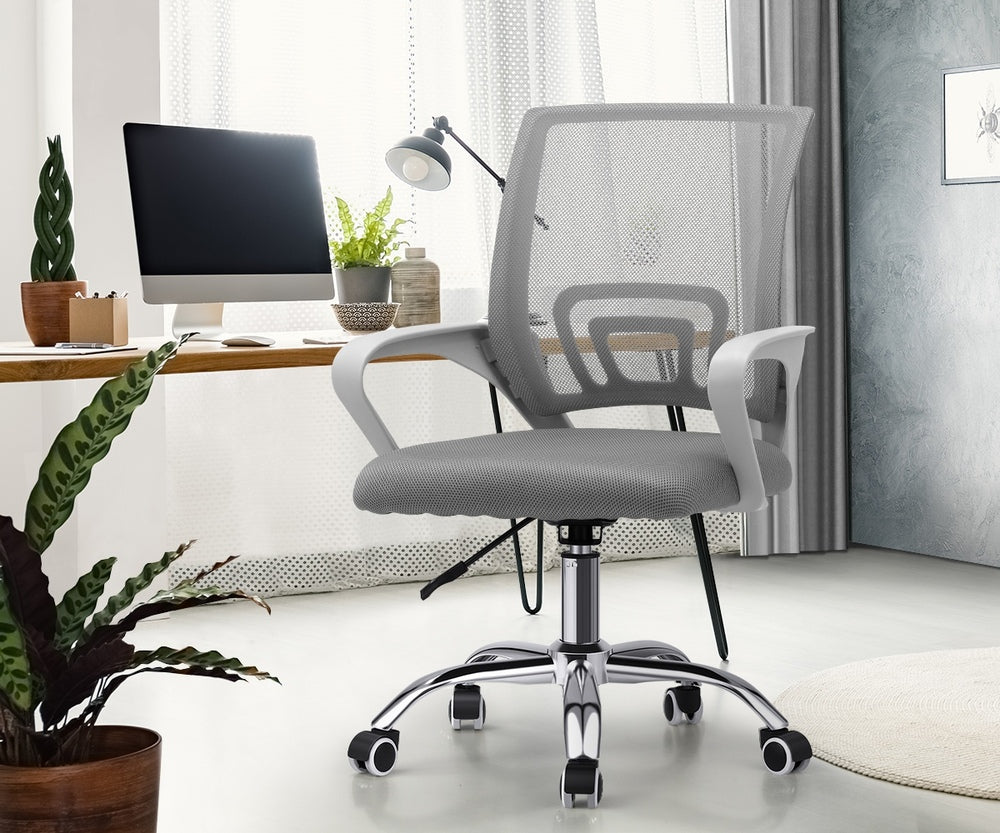 Mesh Office Chair Foam Seat White&Black