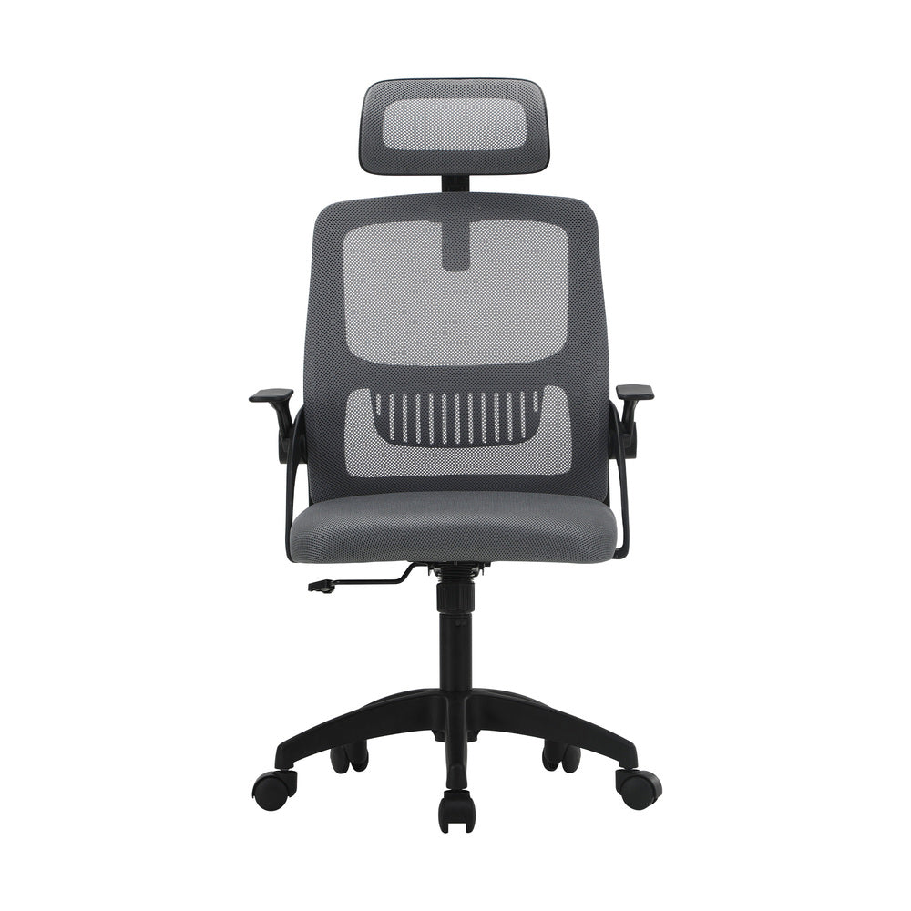 Ergonomic Office Chair Back Support Dark Grey&White