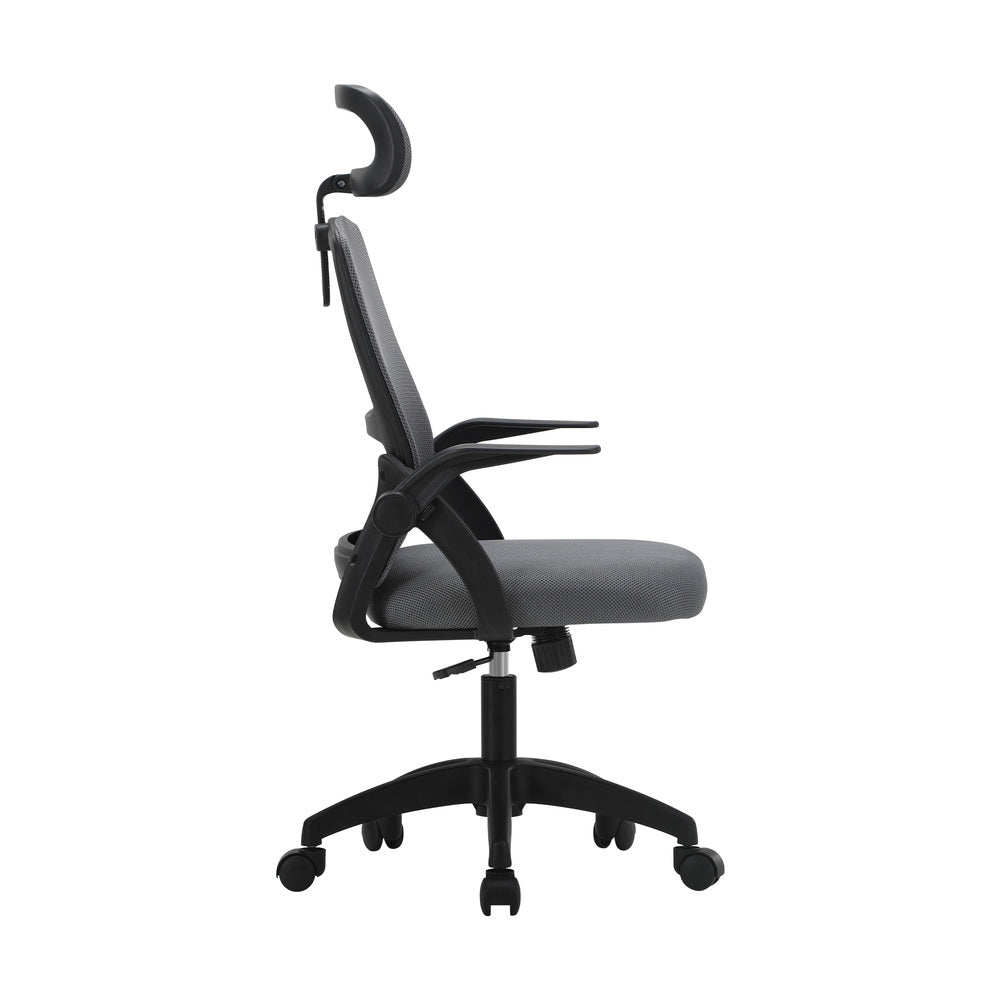 Ergonomic Office Chair Back Support Dark Grey&White