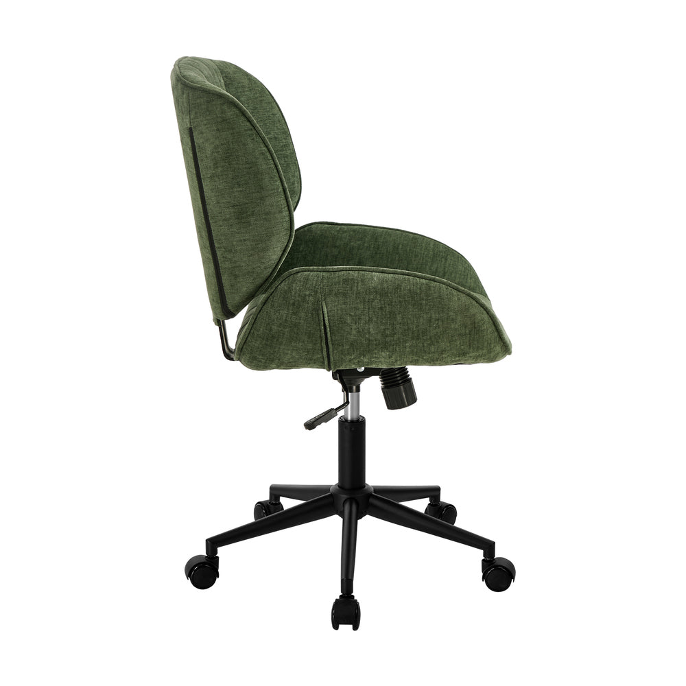 Armless Office Chair Mid Back Swivel Green | Simpledeals