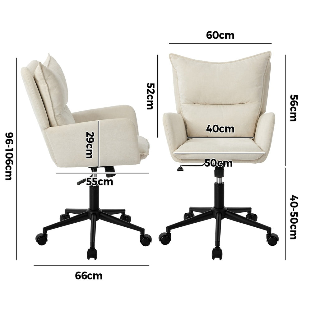 Beige office chair, detail