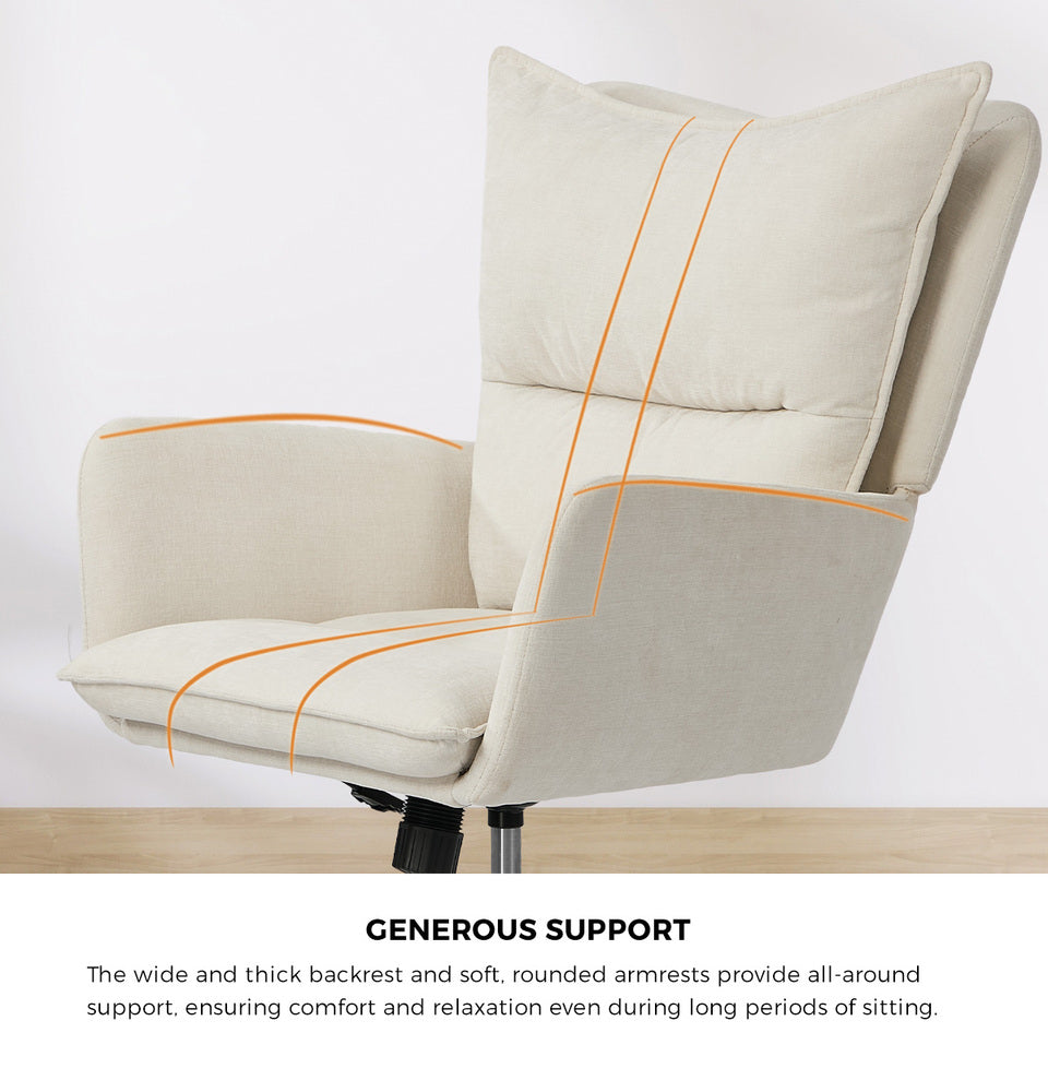 Beige office chair, view 7