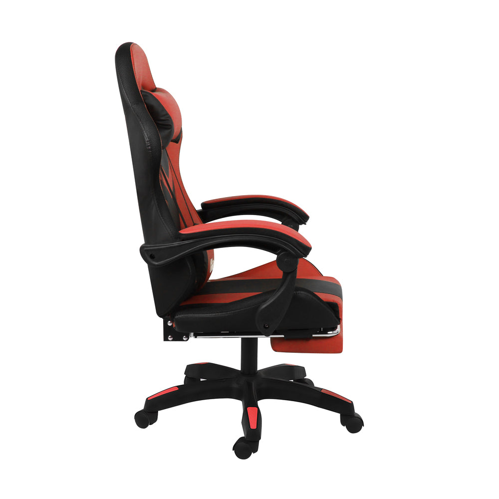 Gaming Chair 7 RGB LED 8 Points Massage Racing Recliner Office Computer Black