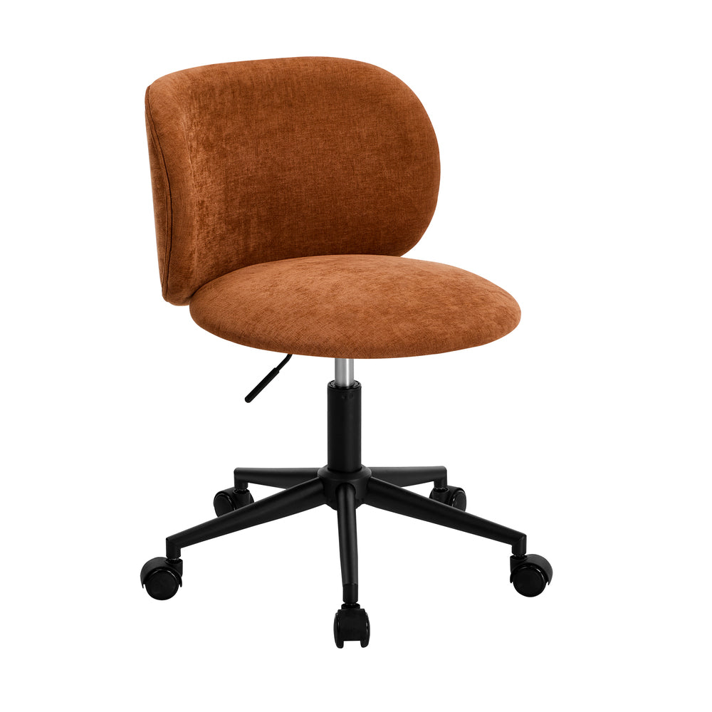 Office Chair Armless Mid Back Swivel Ergonomic Chair Orange