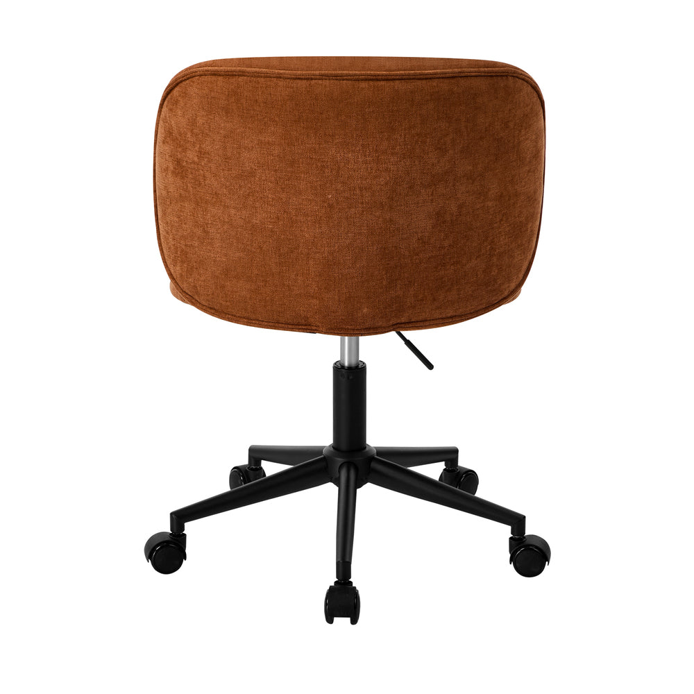 Office Chair Armless Mid Back Swivel Ergonomic Chair Orange