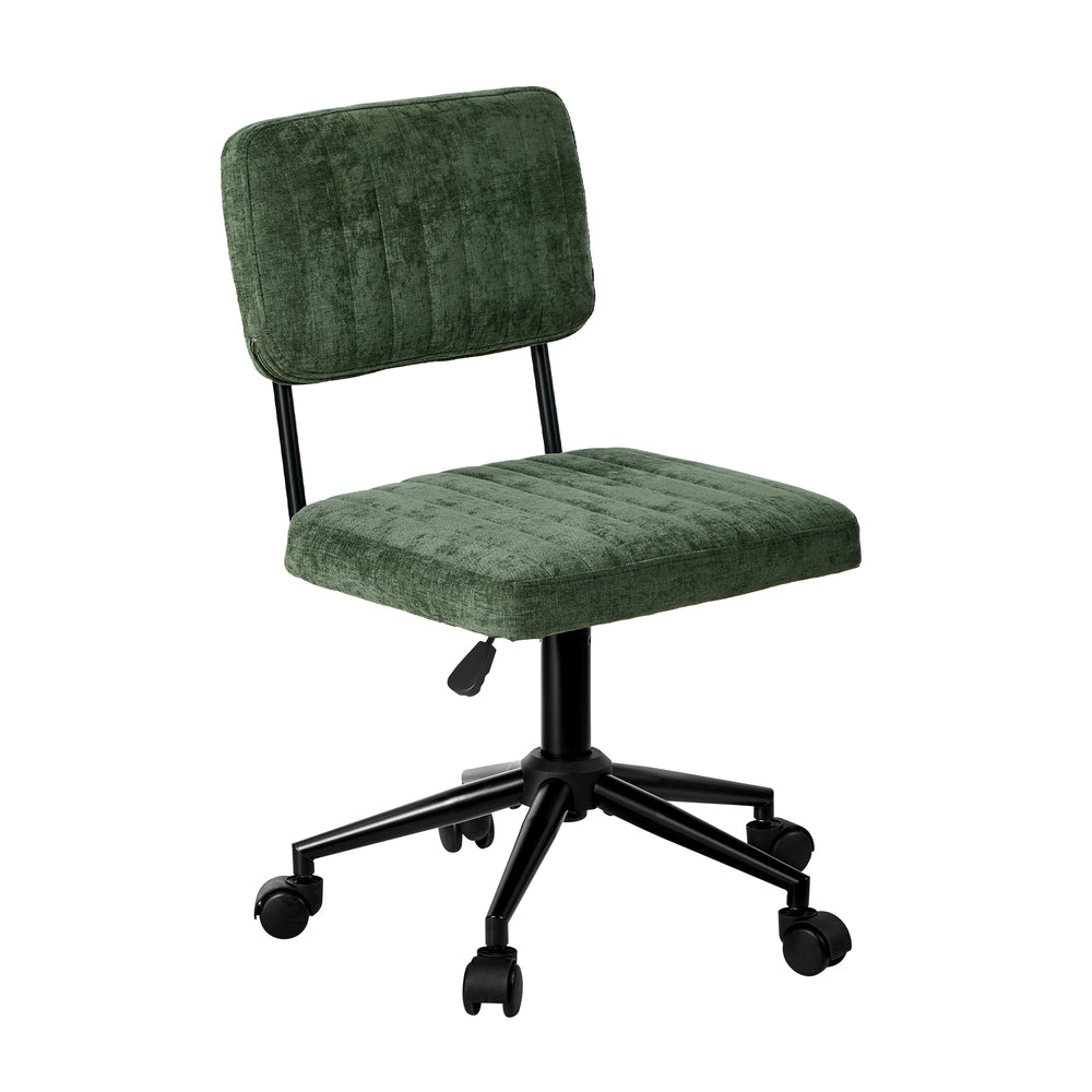 Mid Back Armless Office Chair Swivel Green | Simpledeals