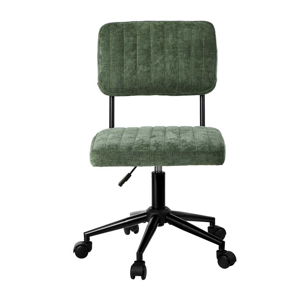 Mid Back Armless Office Chair Swivel Green | Simpledeals