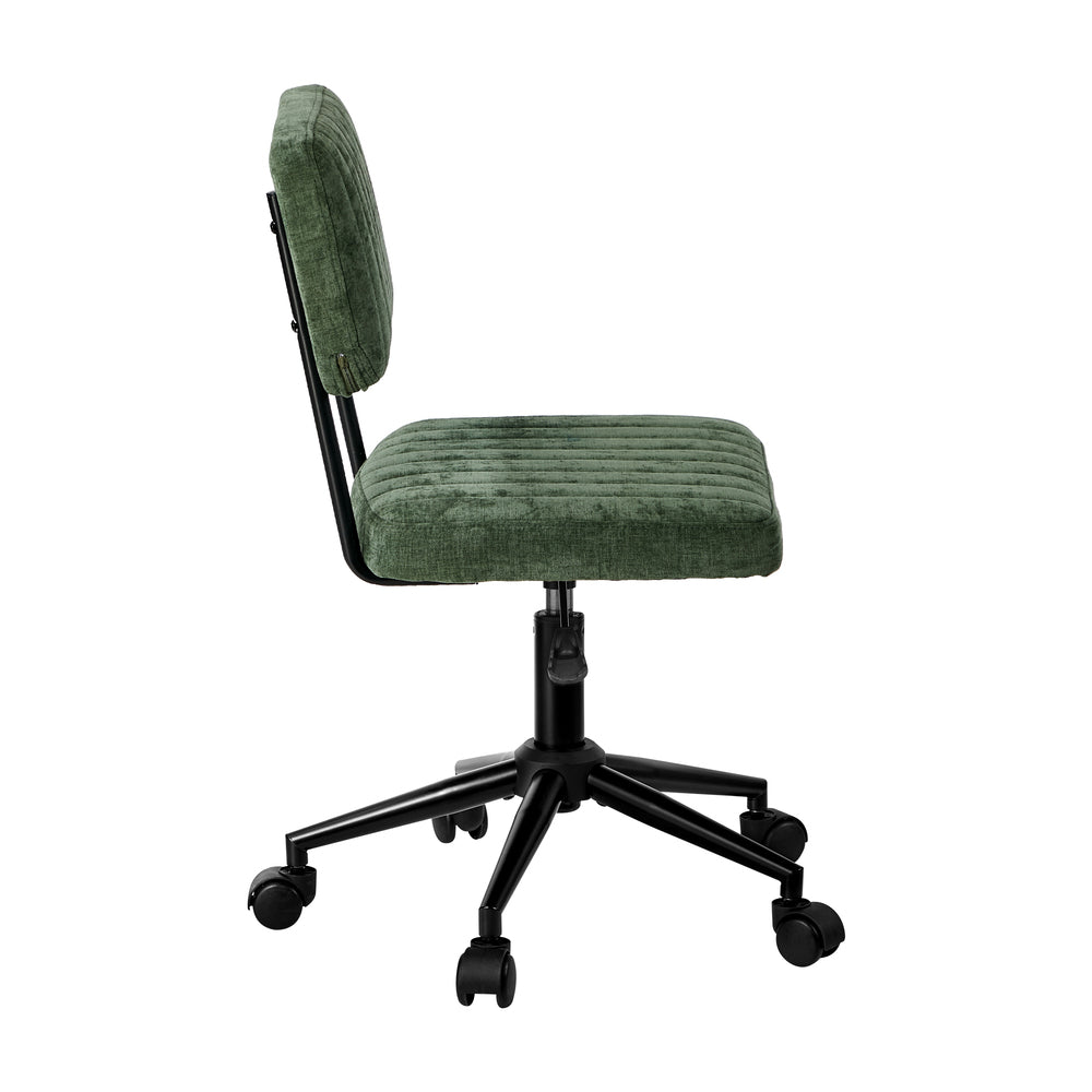 Mid Back Armless Office Chair Swivel Green | Simpledeals