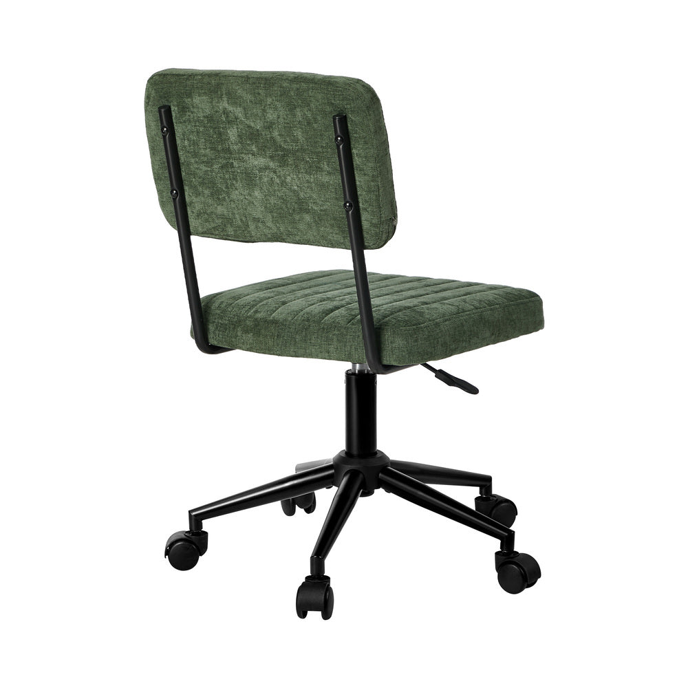 Mid Back Armless Office Chair Swivel Green | Simpledeals
