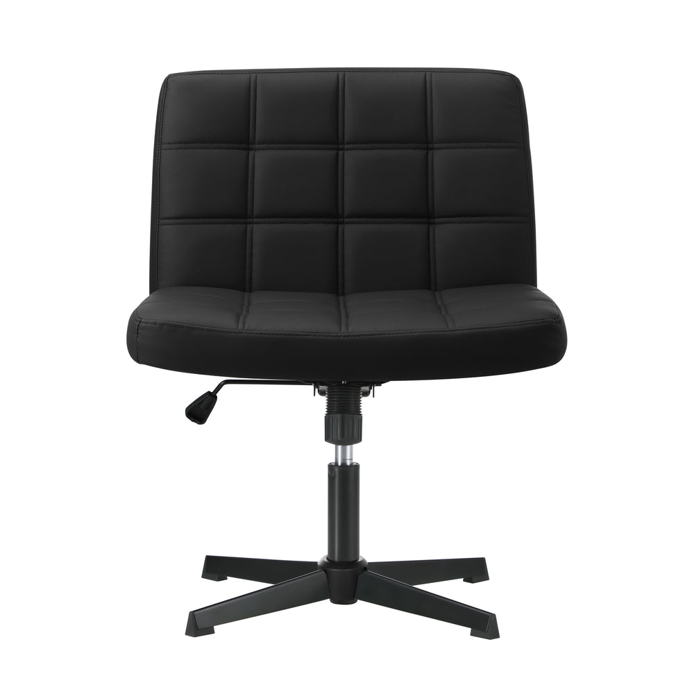 Mid Back Office Chair Wide Seat Black/Brown/White