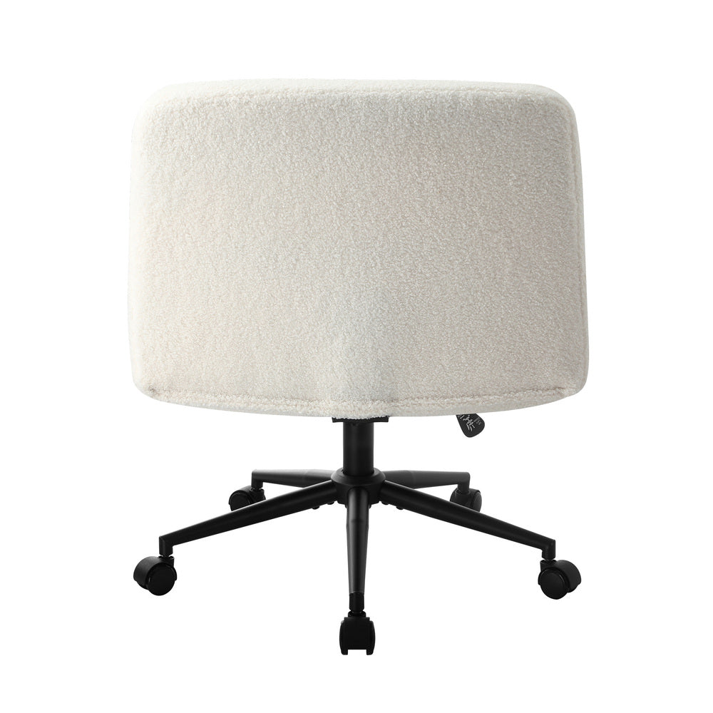 Mid Back Office Chair Wide Seat Black/Brown/White