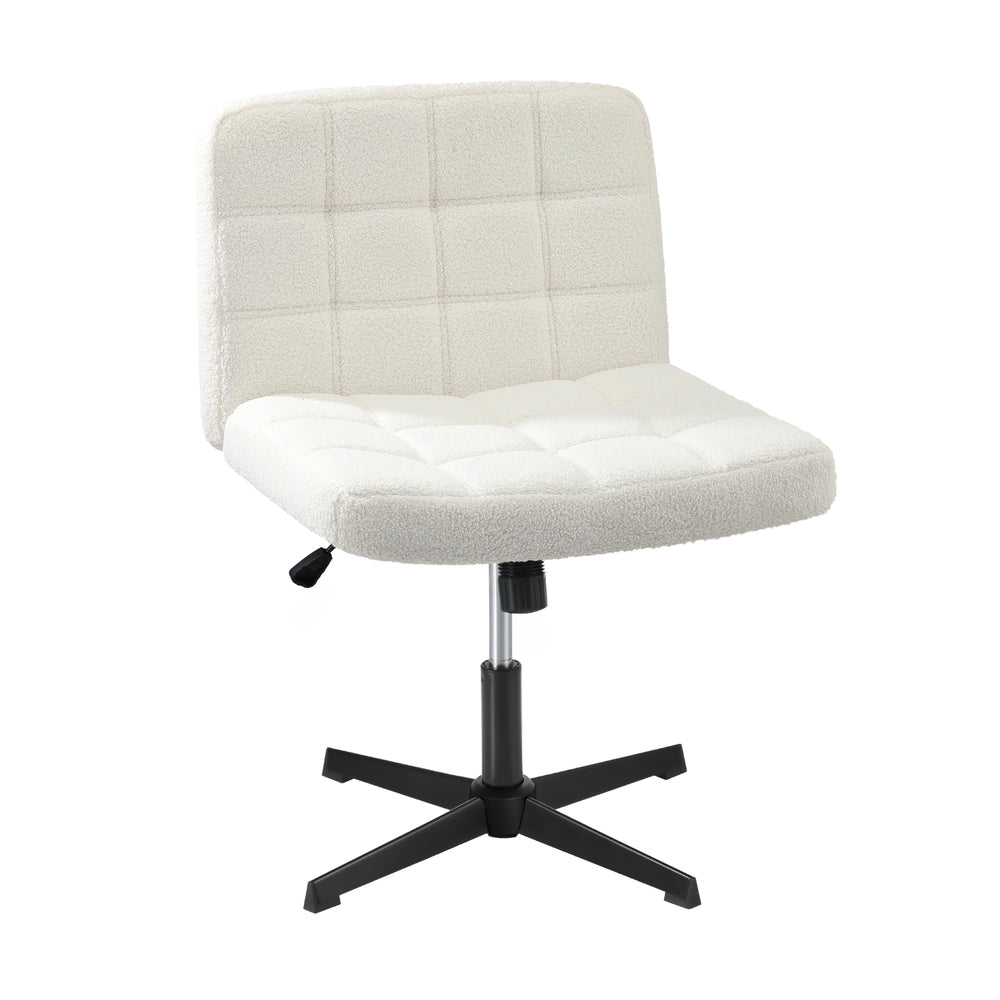 Mid Back Office Chair Wide Seat Black/Brown/White