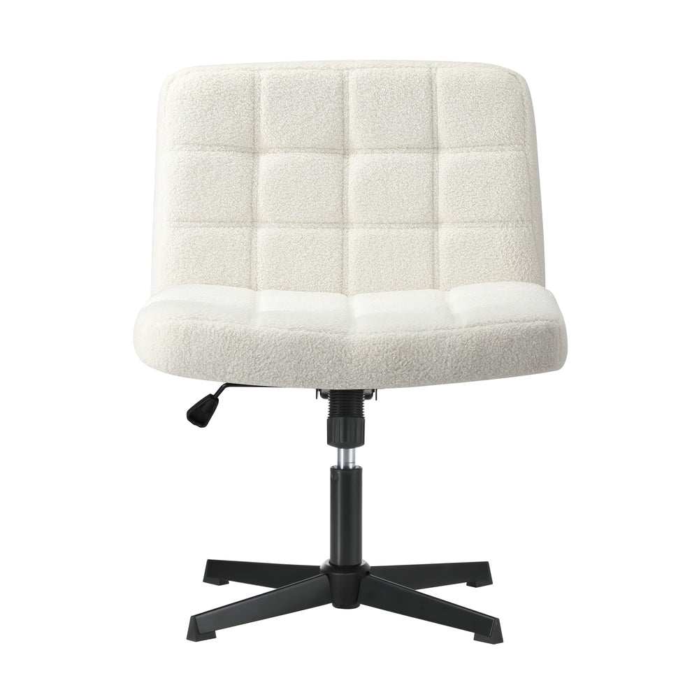 Mid Back Office Chair Wide Seat Black/Brown/White