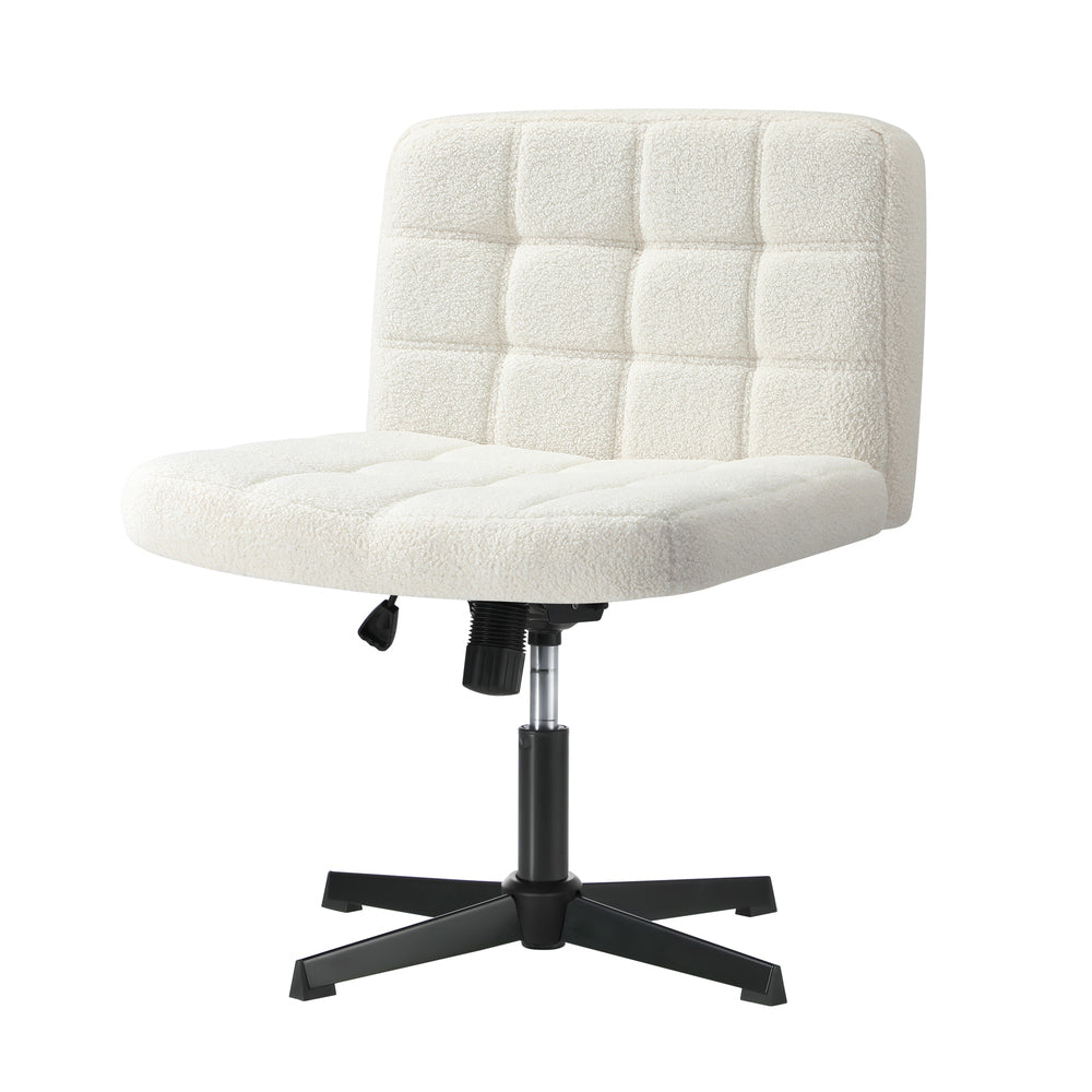 Mid Back Office Chair Wide Seat Black/Brown/White