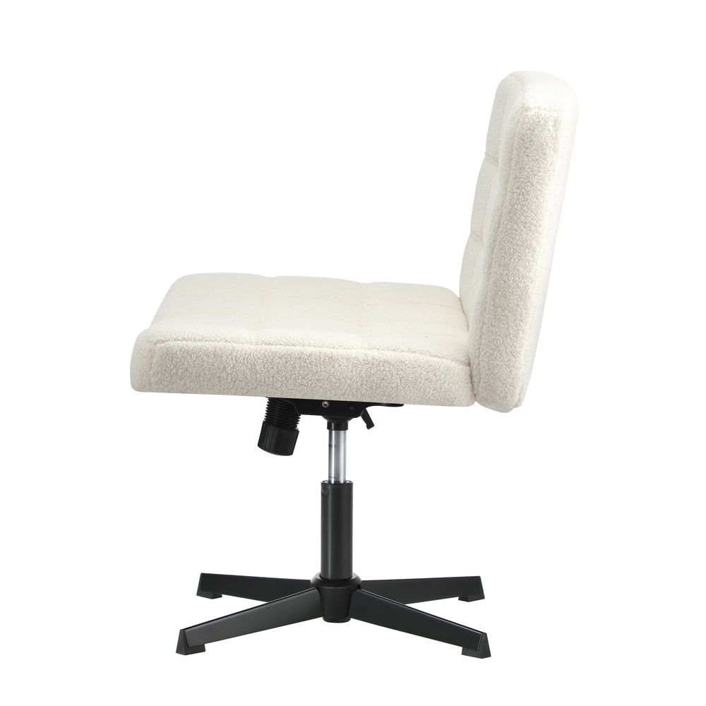 Mid Back Office Chair Wide Seat Black/Brown/White