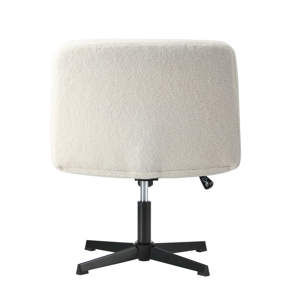 Mid Back Office Chair Wide Seat Black/Brown/White