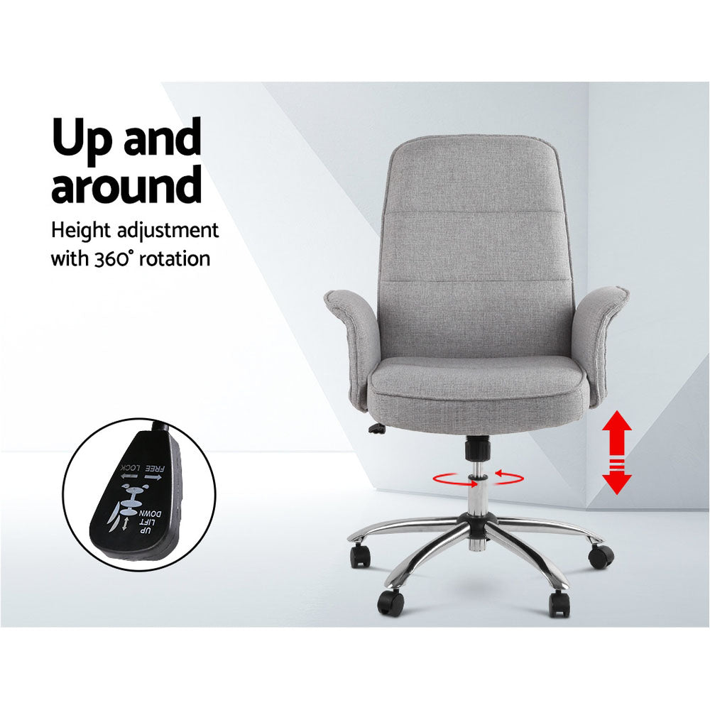 Fabric Office Chair Computer Chairs Grey