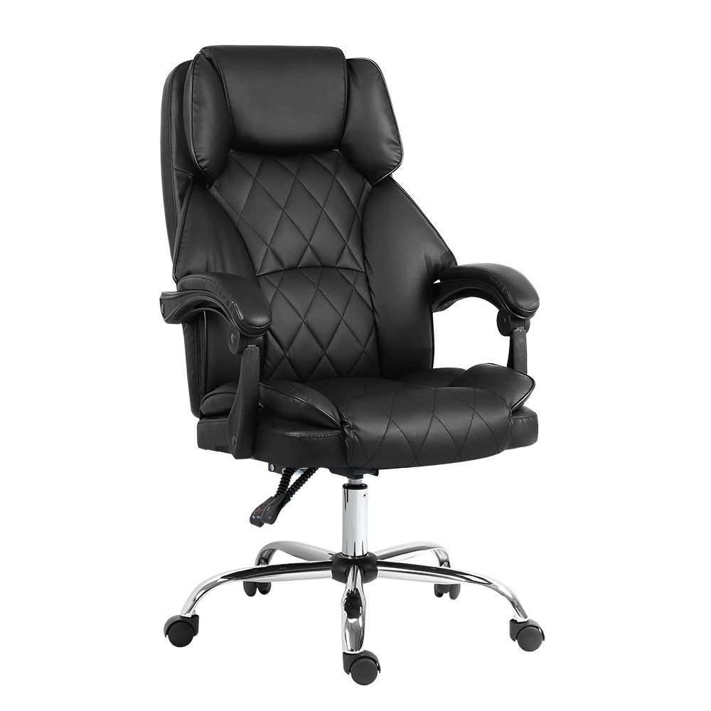 Executive Office Chair Leather Recliner Black Ergonomic Desk Chair