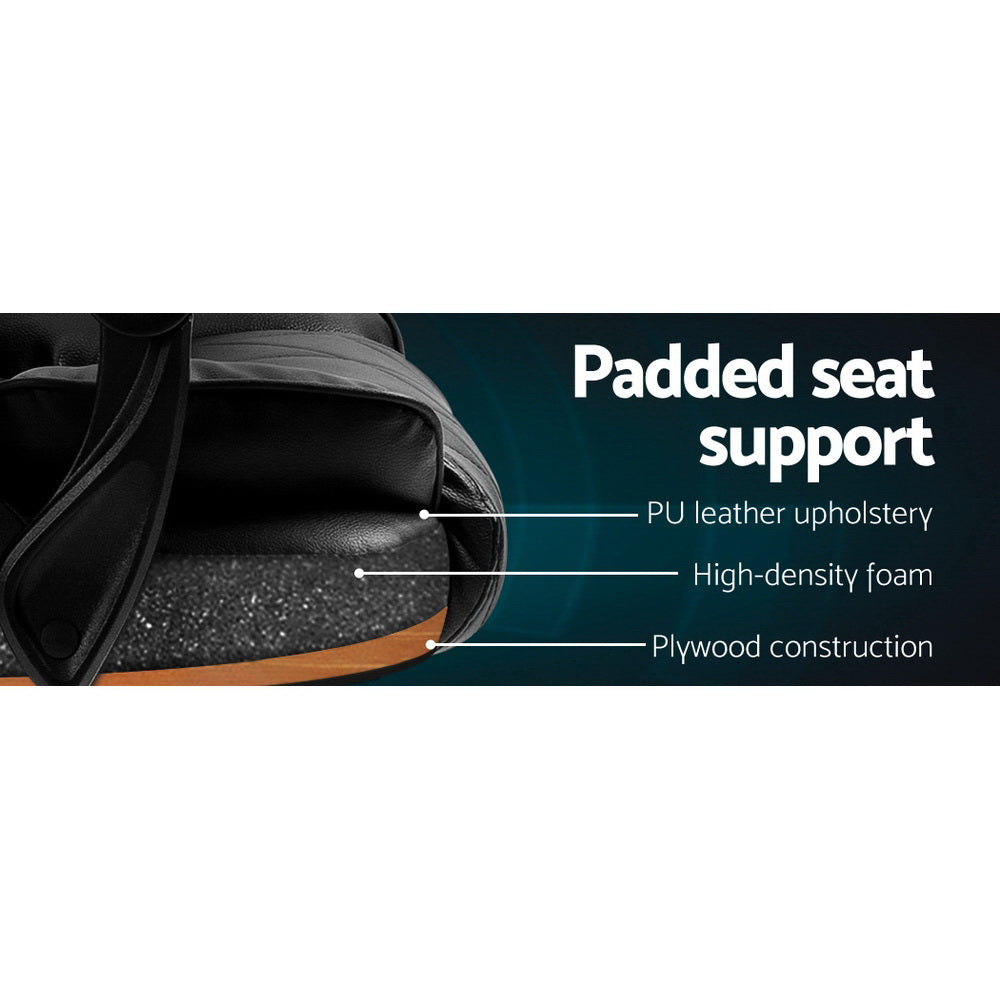 Executive Office Chair Leather Recliner Black Ergonomic Desk Chair