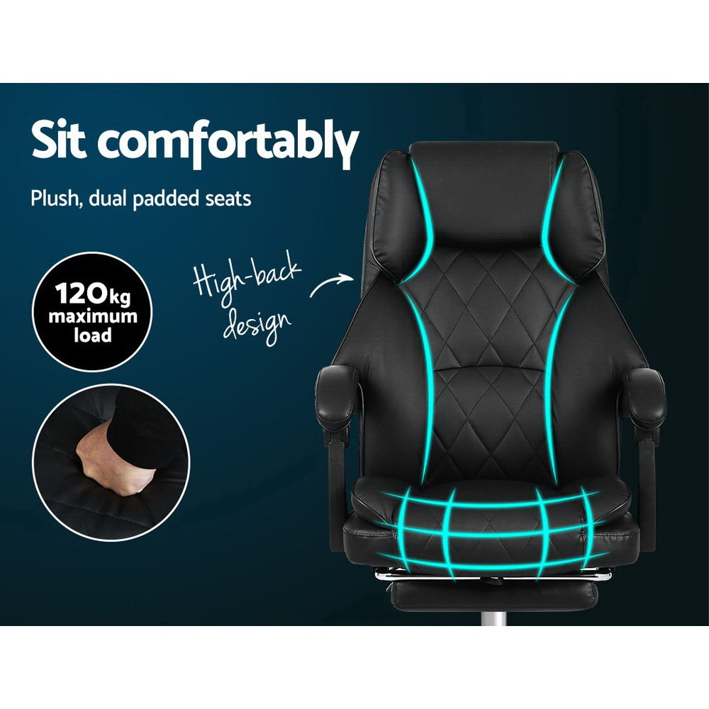 Office Chair Gaming Computer Executive Chairs Leather Seat Recliner