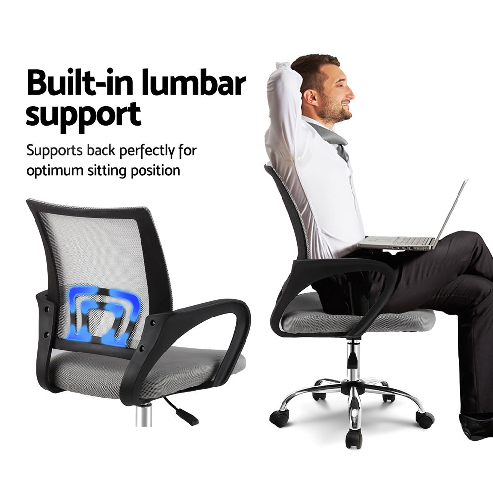 Office Chair Gaming Chair Computer Mesh Chairs Executive Mid Back Grey