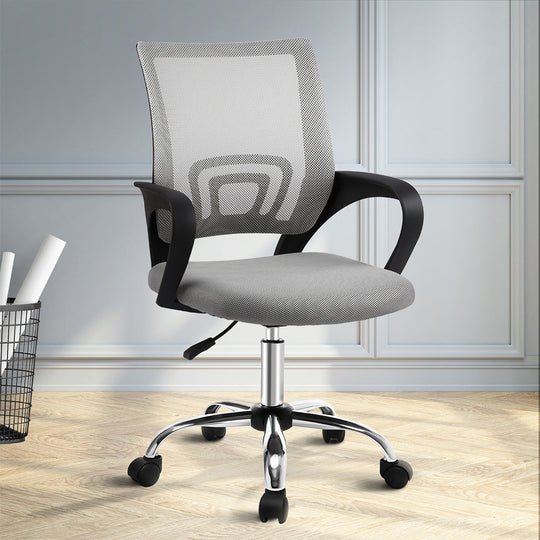 Office Chair Gaming Chair Computer Mesh Chairs Executive Mid Back Grey - Office & Desk Chairs