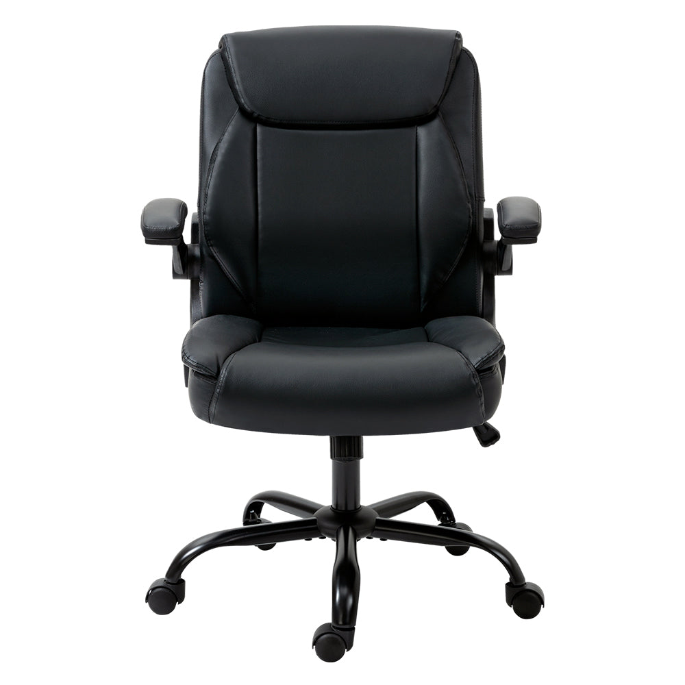 Executive Mid-Back Office Chair Black Ergonomic Desk Seating